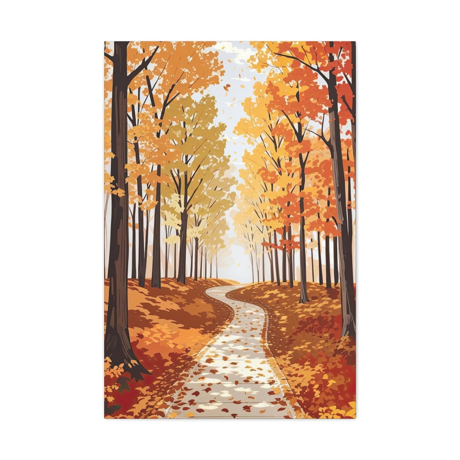 Canvas print of Forest scene in the season of Fall Autumn | Janlyn's Crafts