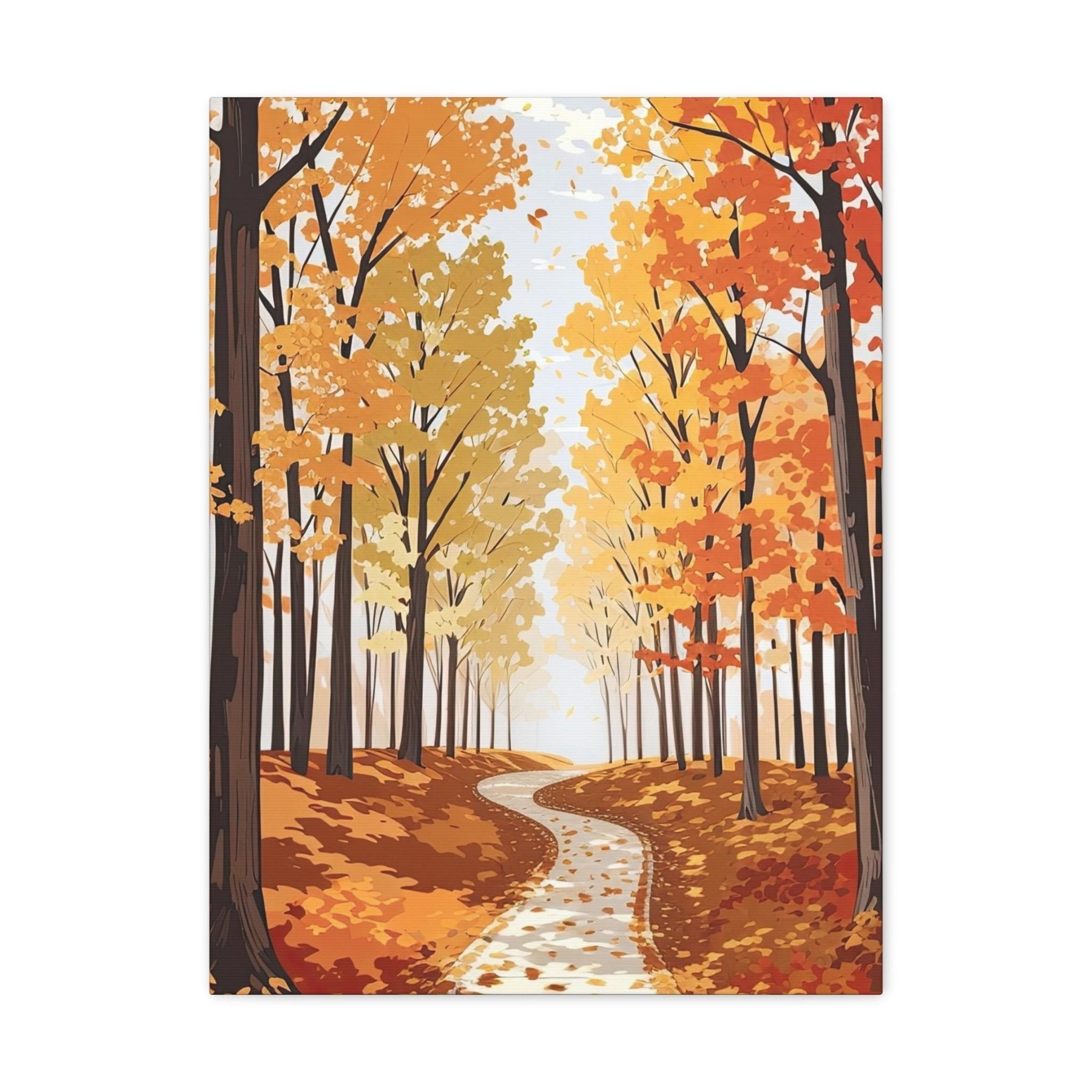 Canvas print of Forest scene in the season of Fall Autumn | Janlyn's Crafts