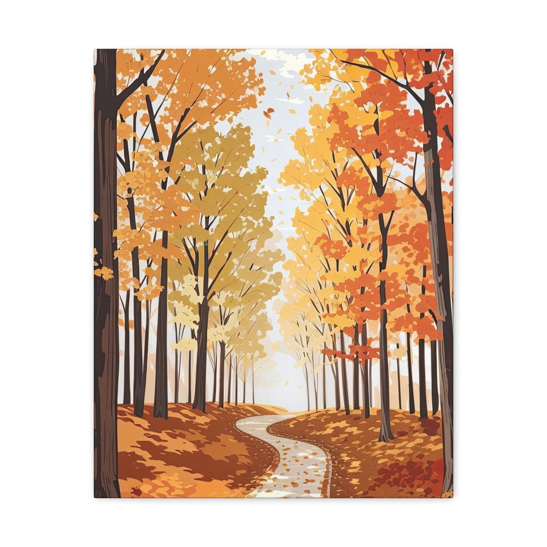 Canvas print of Forest scene in the season of Fall Autumn | Janlyn's Crafts