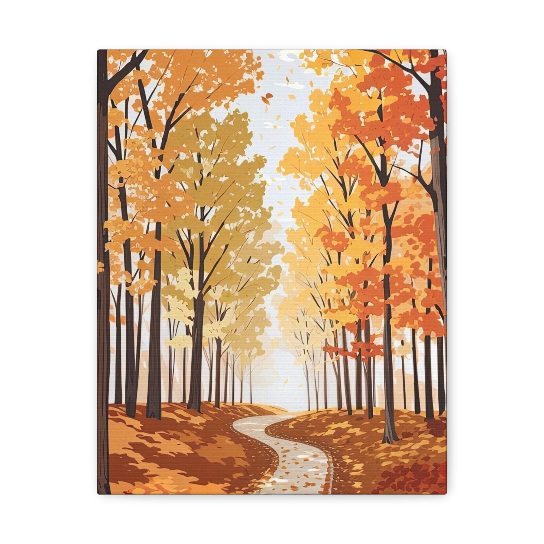 Canvas print of Forest scene in the season of Fall Autumn | Janlyn's Crafts