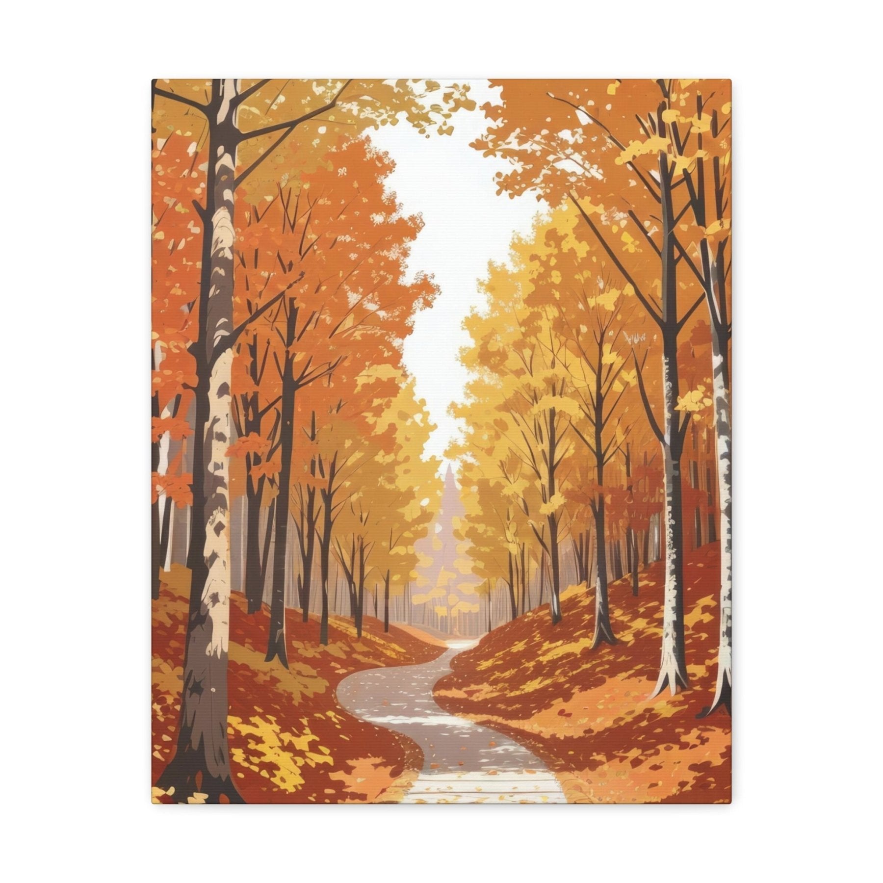 Canvas print of Forest scene in the season of Fall Autumn | Janlyn's Crafts