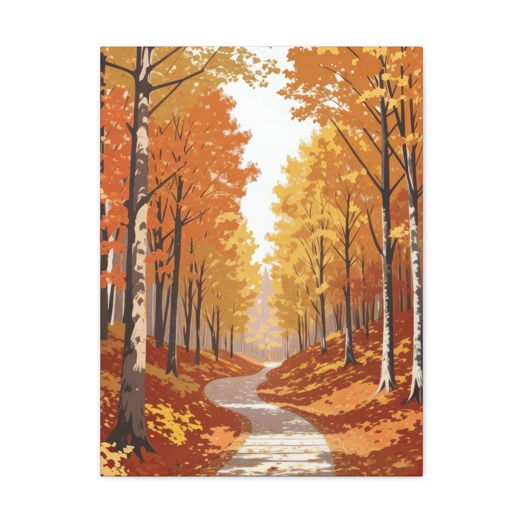 Canvas print of Forest scene in the season of Fall Autumn | Janlyn's Crafts