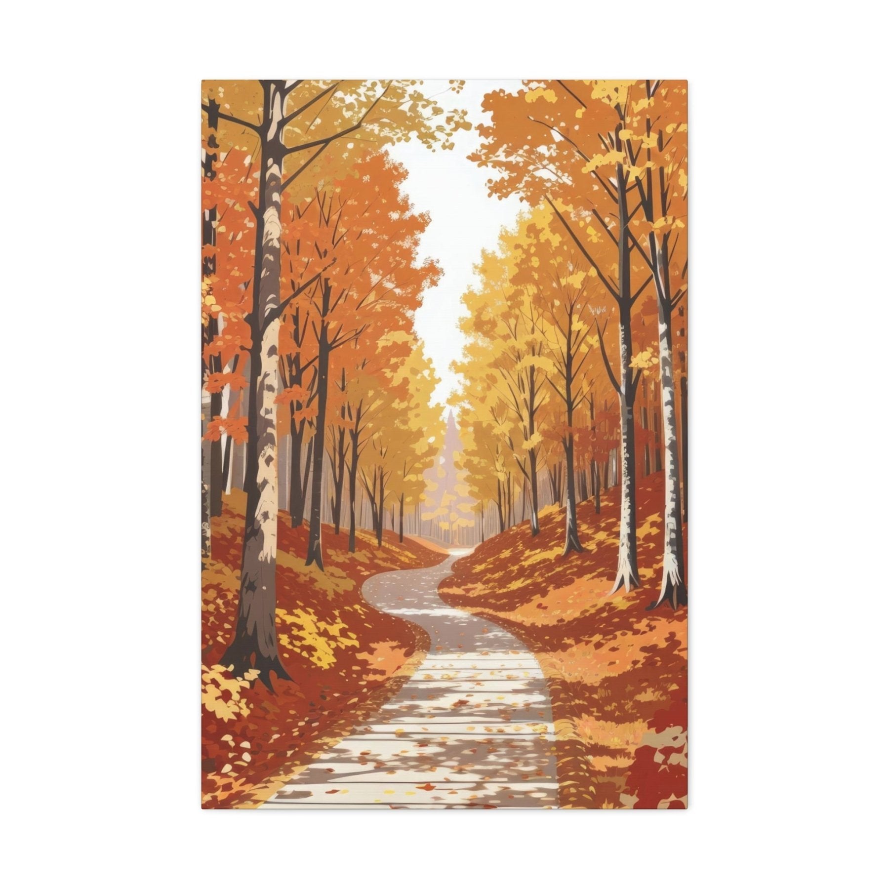 Canvas print of Forest scene in the season of Fall Autumn | Janlyn's Crafts