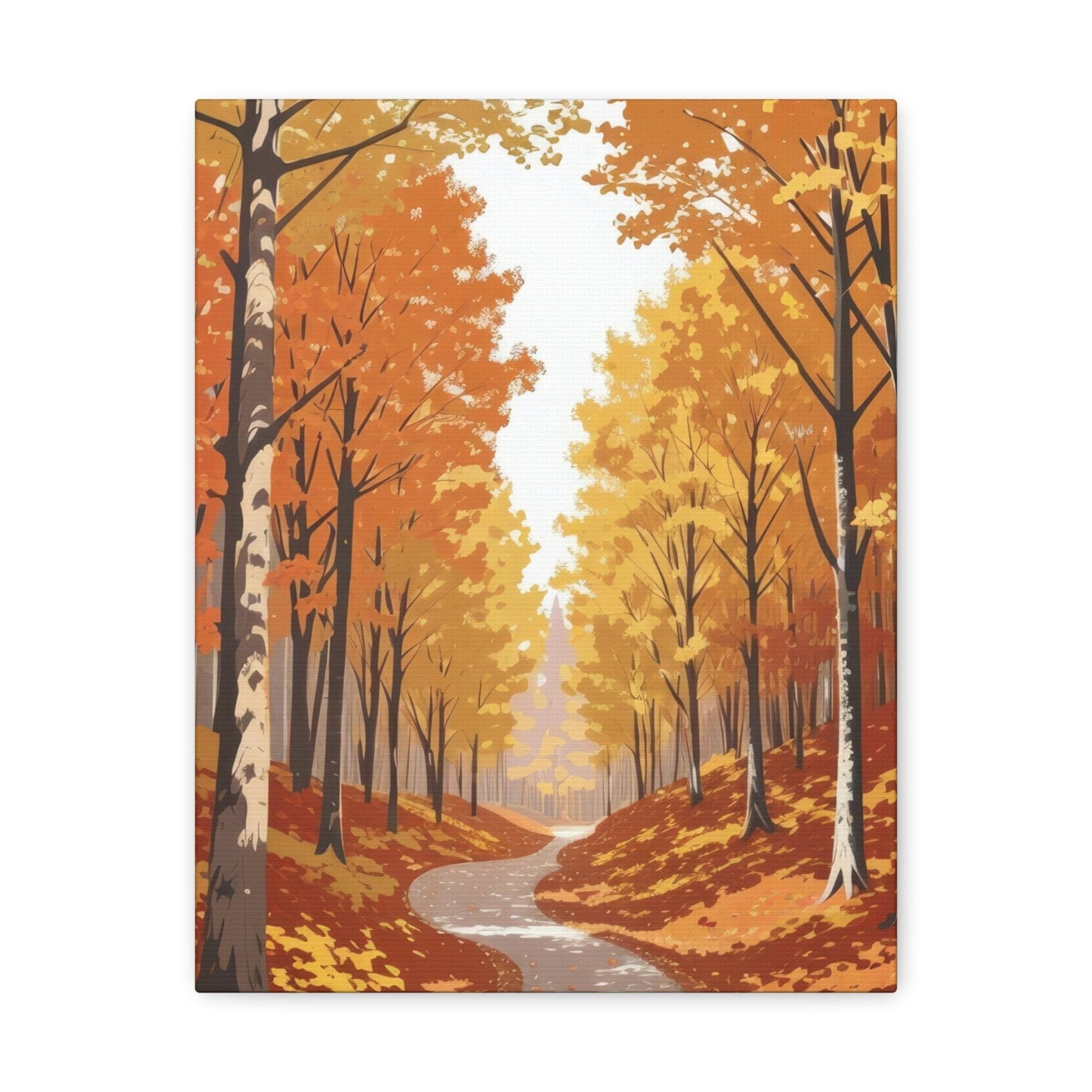 Canvas print of Forest scene in the season of Fall Autumn | Janlyn's Crafts