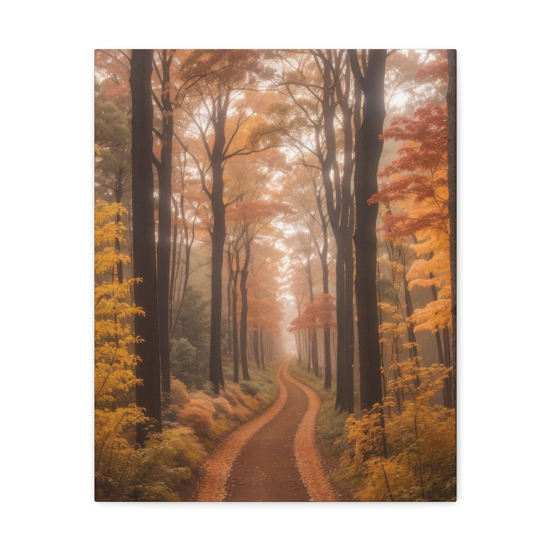 Canvas print of Forest scene in the season of Fall Autumn | Janlyn's Crafts