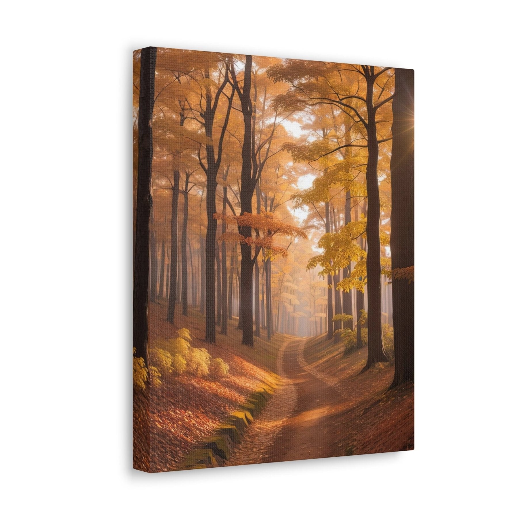 Canvas print of Forest scene in the season of Fall Autumn side view | Janlyn's Crafts