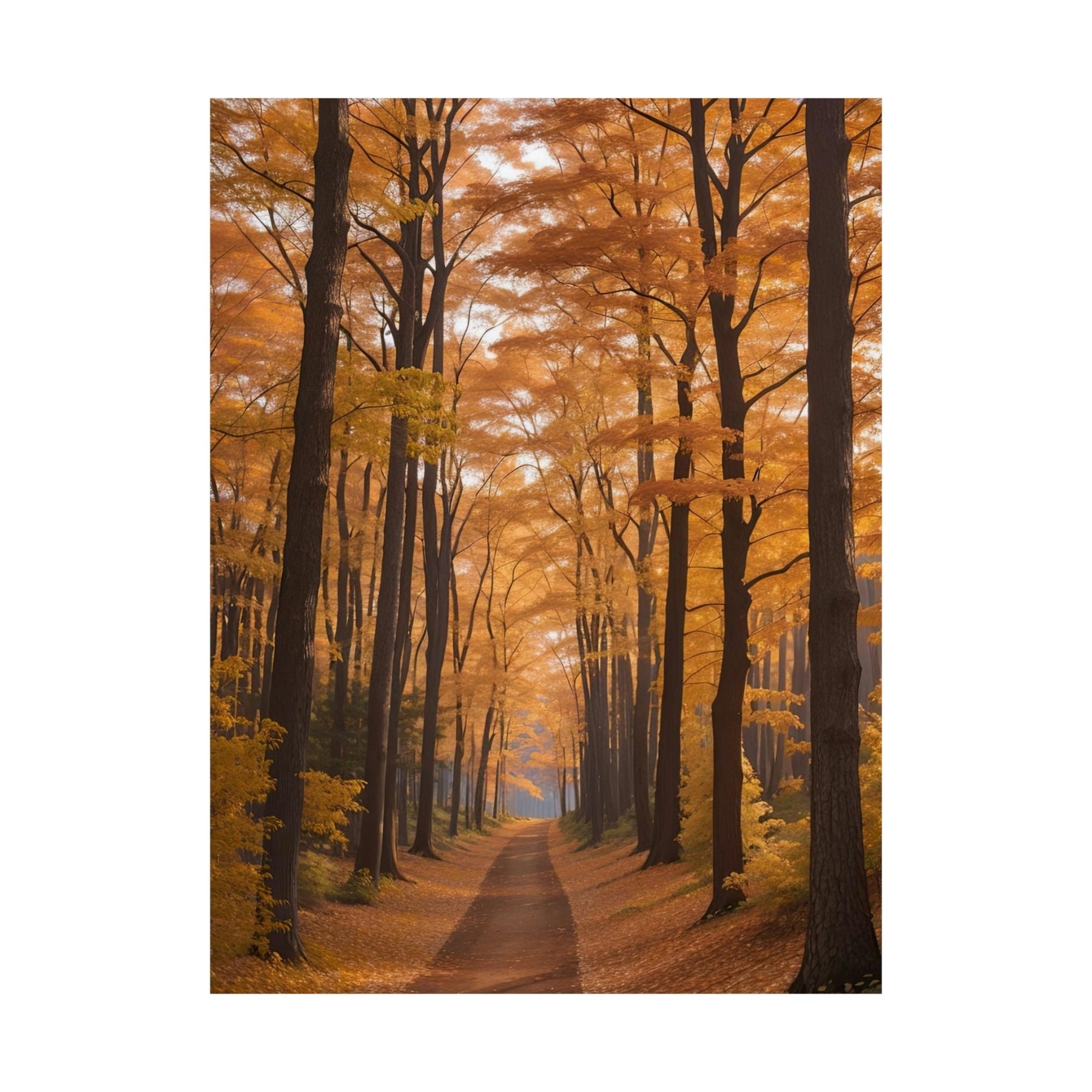 Poster print of Forest scene in the season of Fall Autumn | Janlyn's Crafts