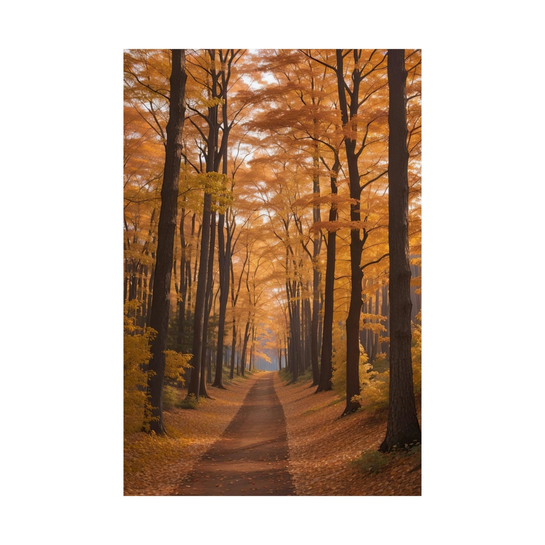 Poster print of Forest scene in the season of Fall Autumn | Janlyn's Crafts