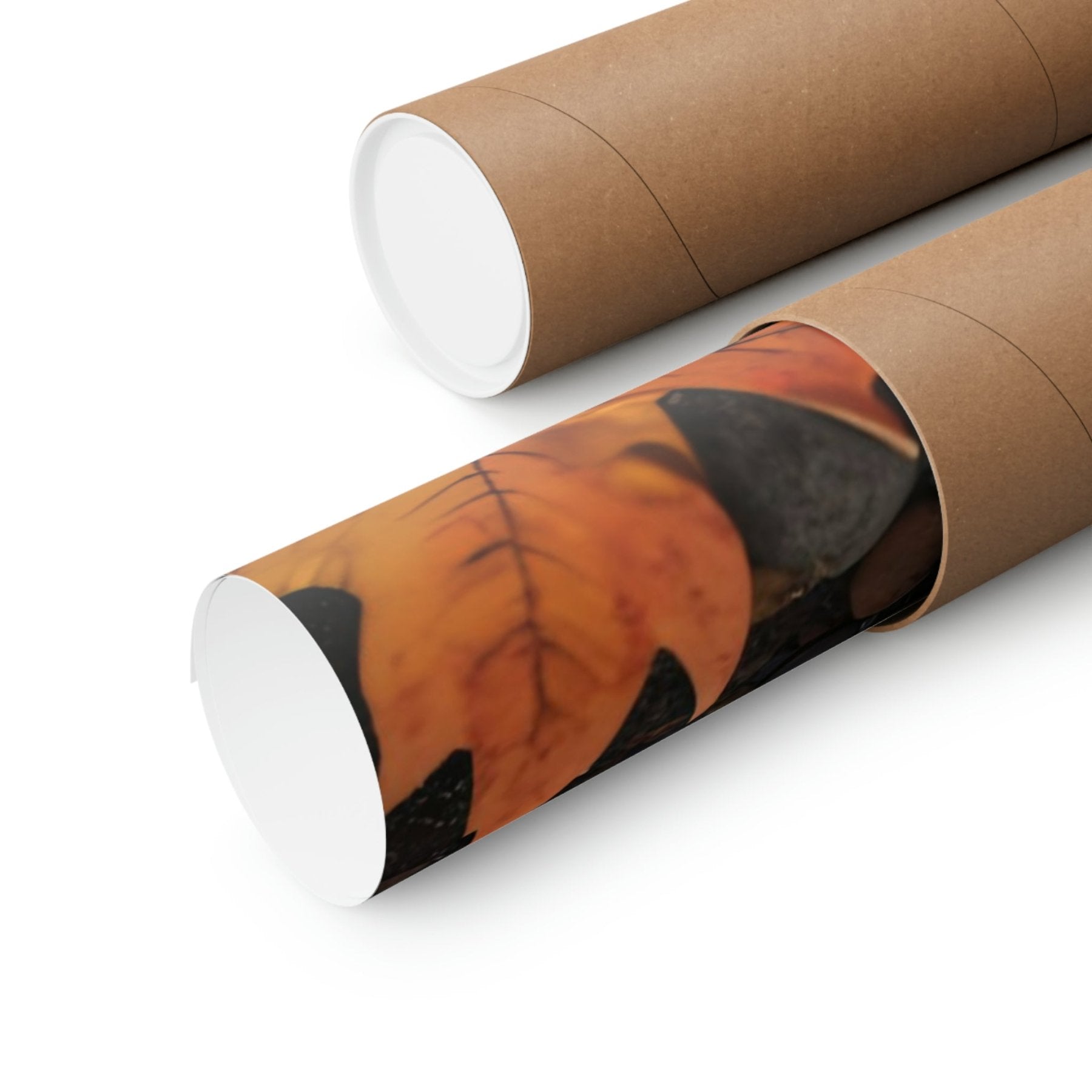 Poster print of Forest scene in the season of Fall Autumn shown as rolled | Janlyn's Crafts