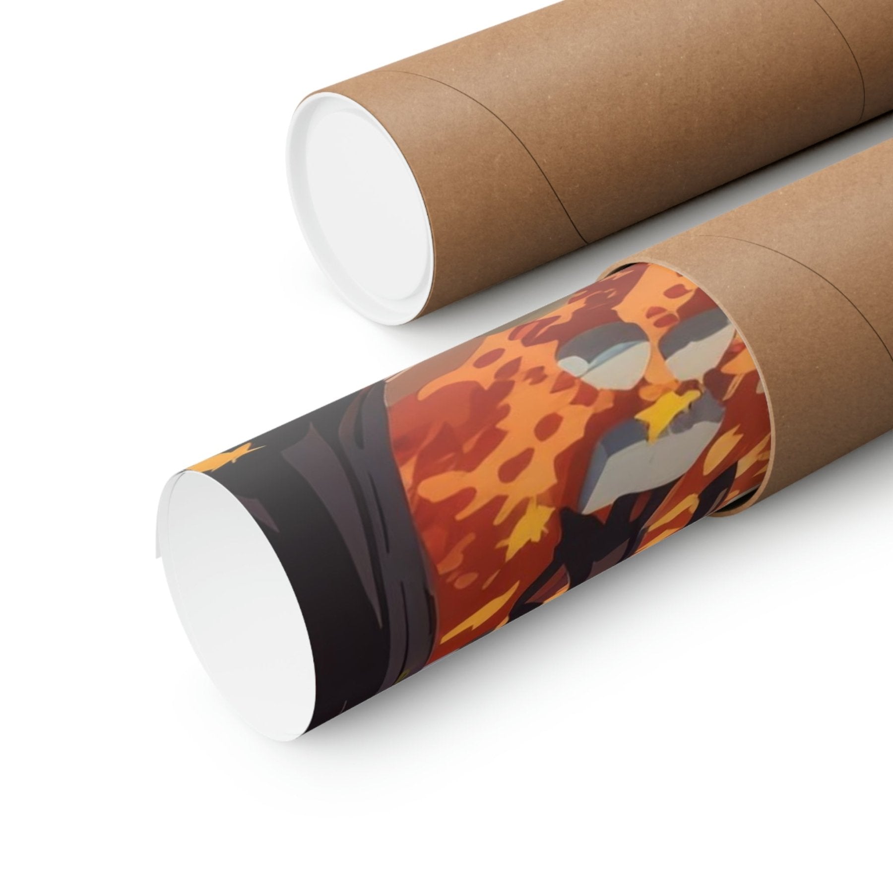 Poster print of Forest scene in the season of Fall Autumn shown as rolled | Janlyn's Crafts