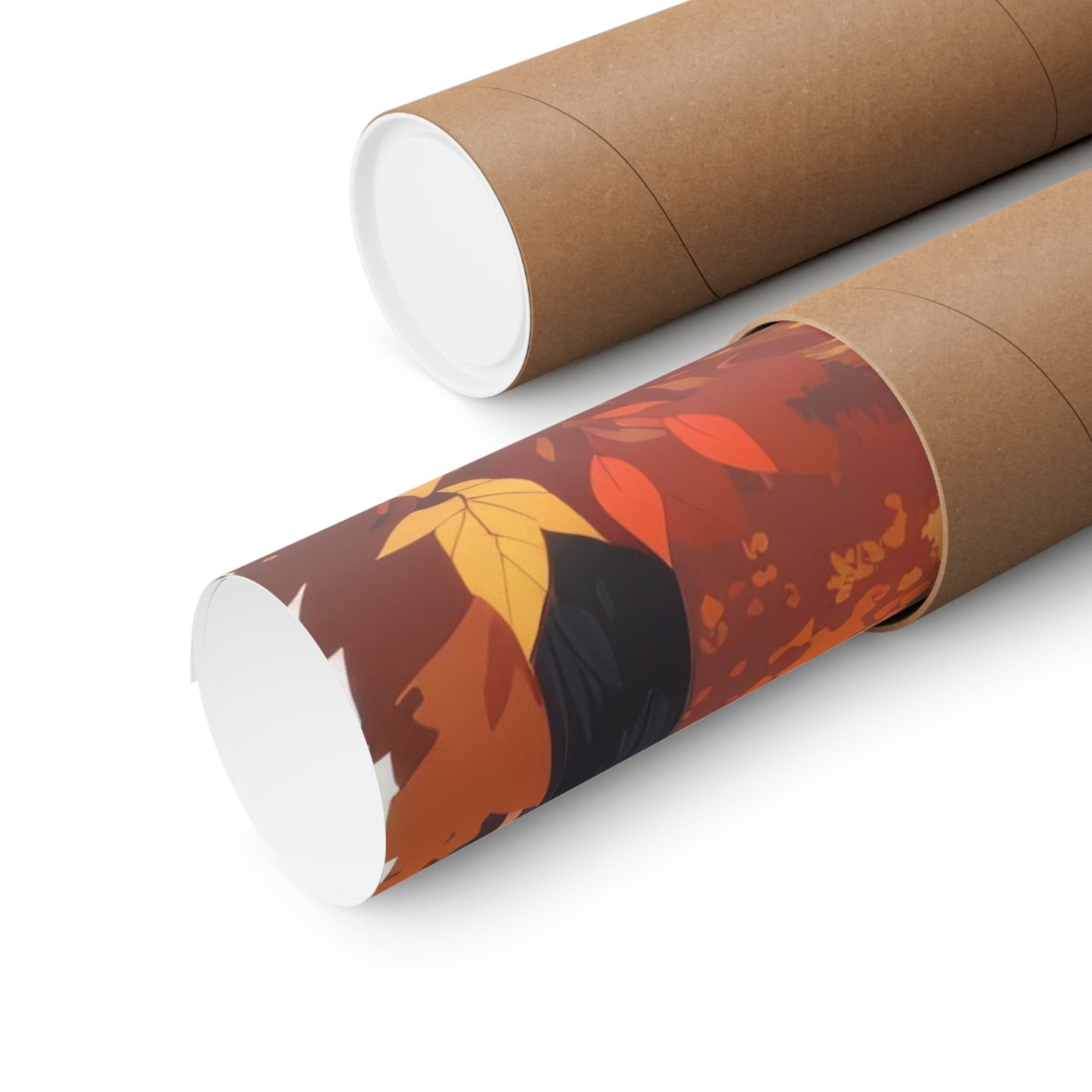 Poster print of Forest scene in the season of Fall Autumn shown as rolled | Janlyn's Crafts