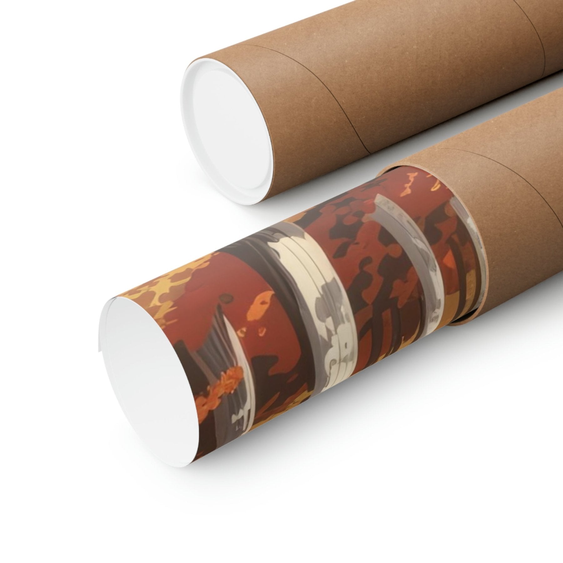 Poster print of Forest scene in the season of Fall Autumn shown as rolled | Janlyn's Crafts