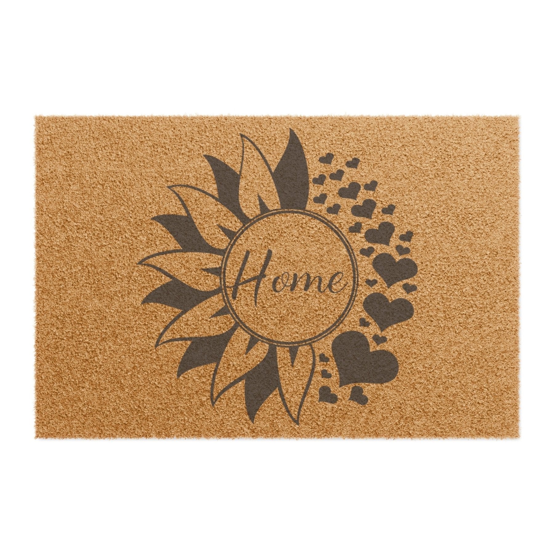 Flower & Hearts Coir 24 x 16" Doormat, Home - Janlyn's Crafts