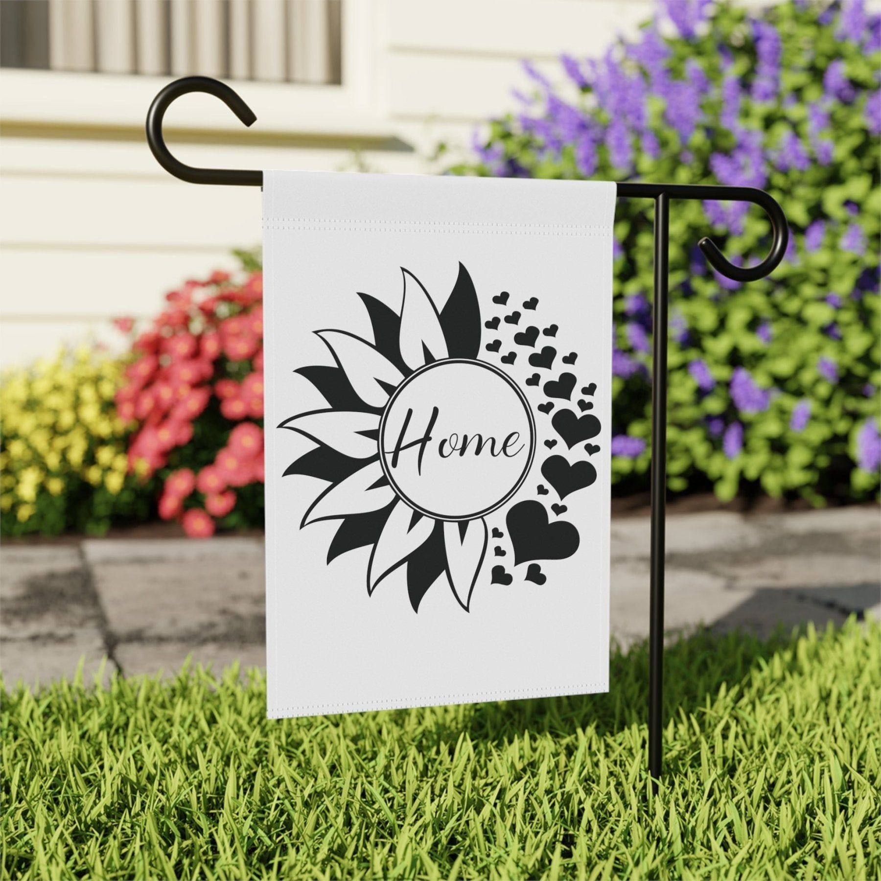 Flower & Hearts Garden, Lawn, House, Home - Janlyn's Crafts