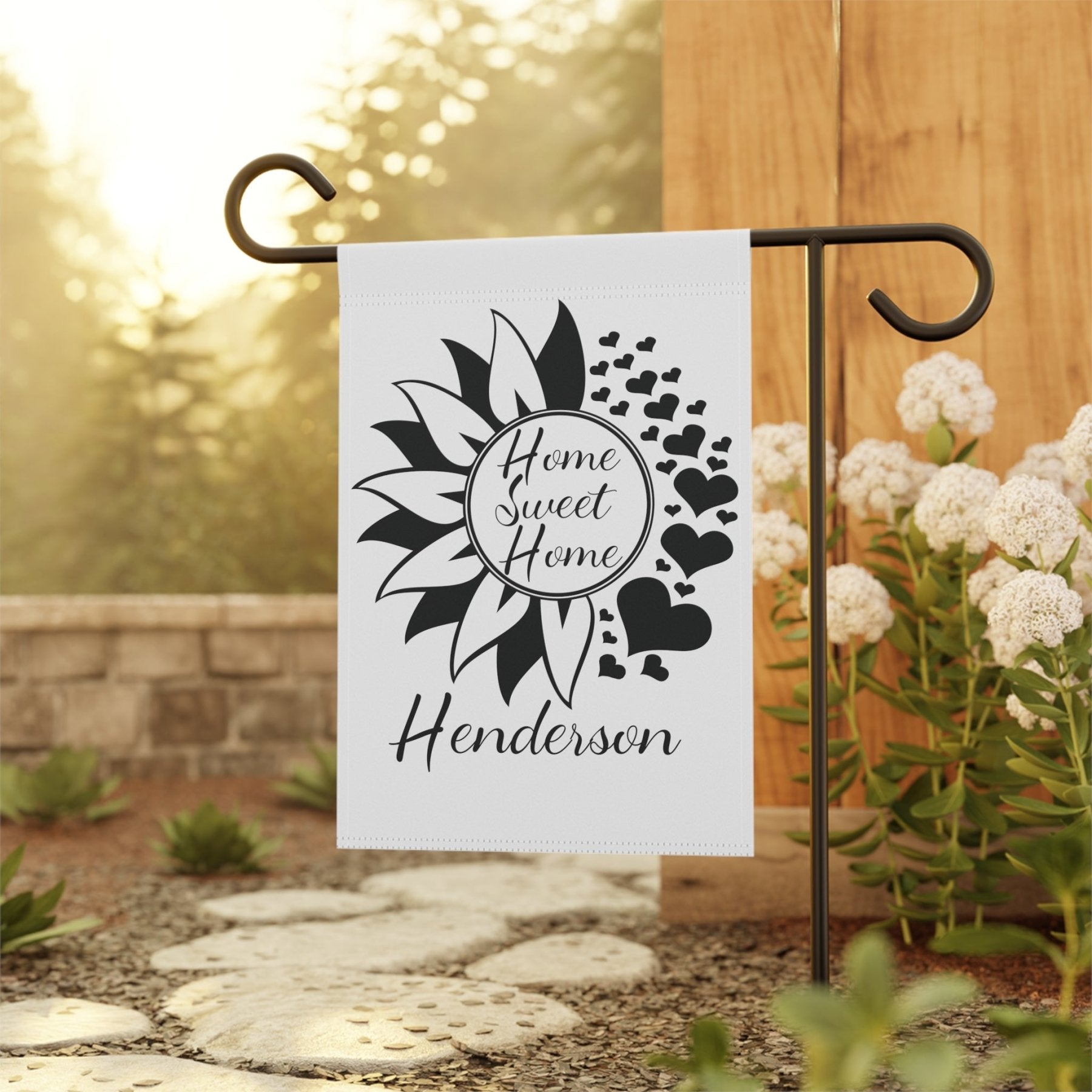 Flower & Hearts Garden, Lawn, House, Home Sweet Home Name - Janlyn's Crafts