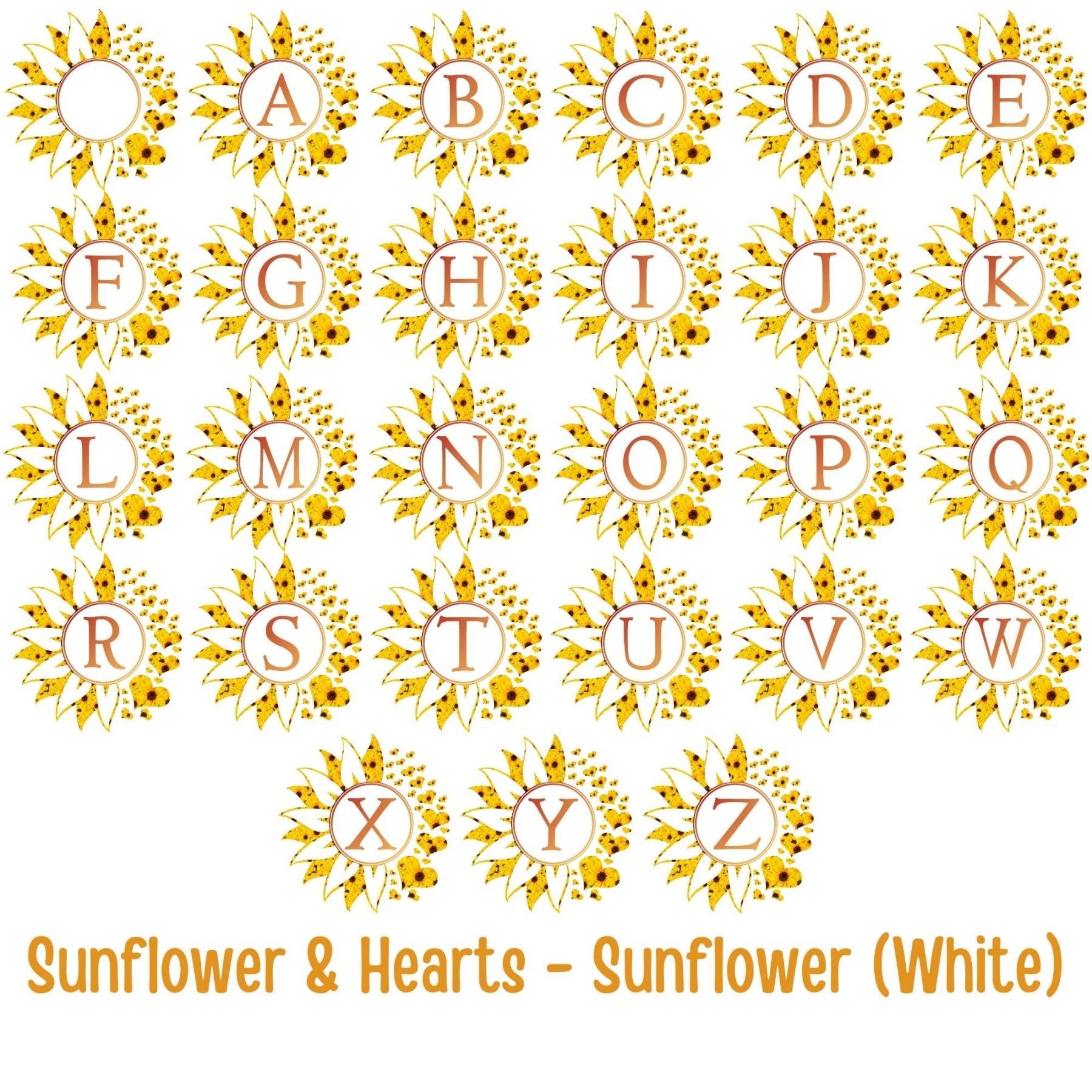 Flower & Hearts Garden, Lawn, House, Sunflowers Monogram Flag - Janlyn's Crafts