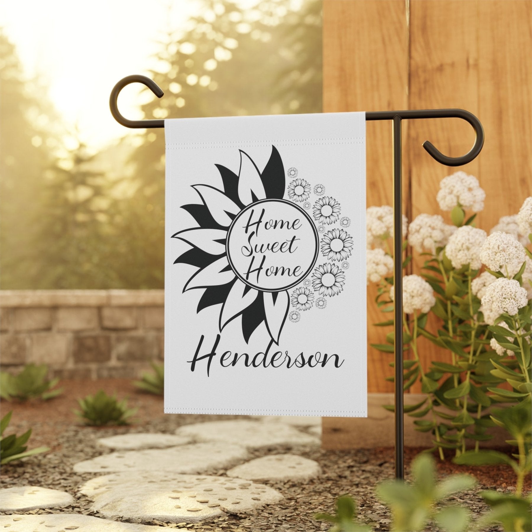 Flowers Garden, Lawn, House, Home Sweet Home Name - Janlyn's Crafts