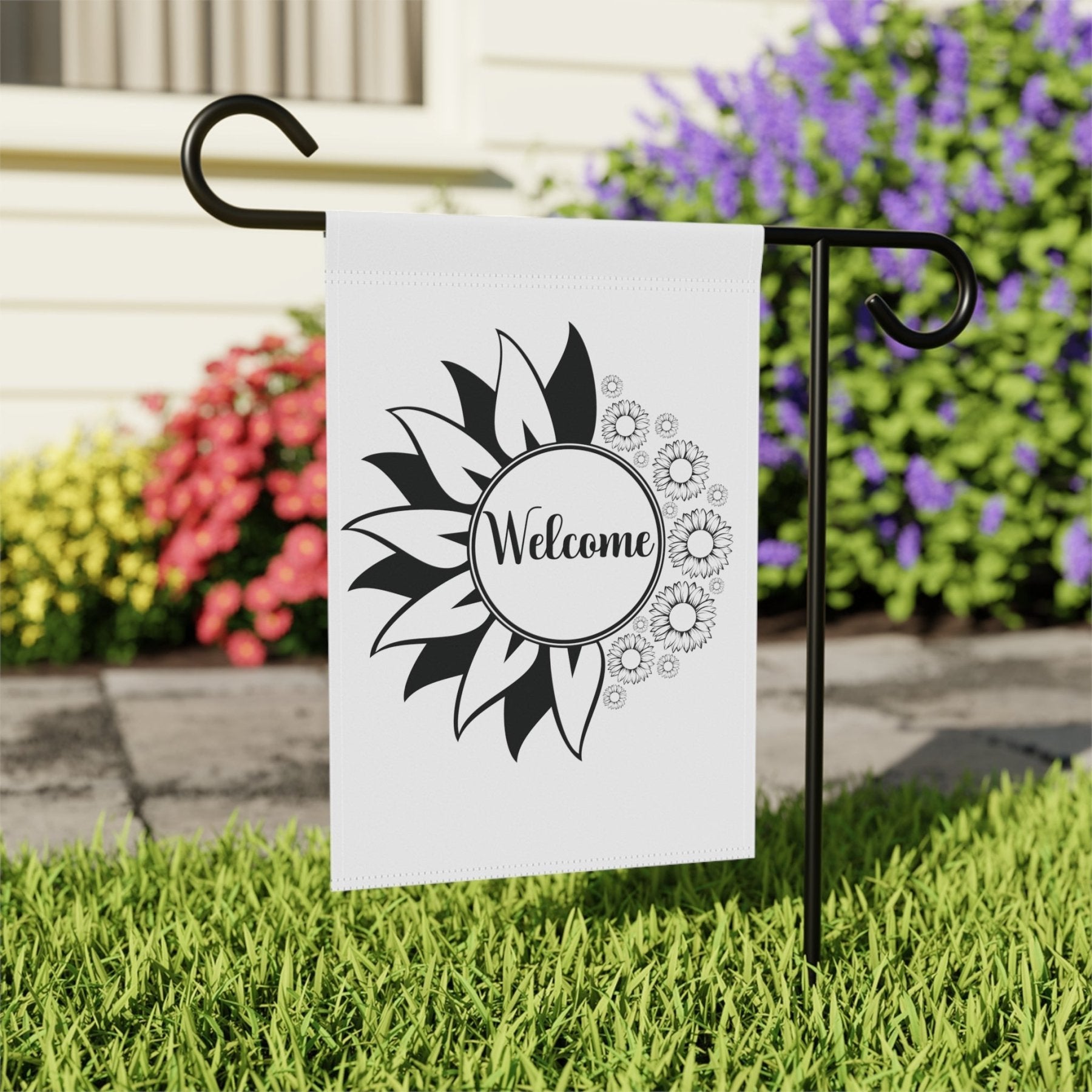 Flowers Garden, Lawn, House, Welcome - Janlyn's Crafts