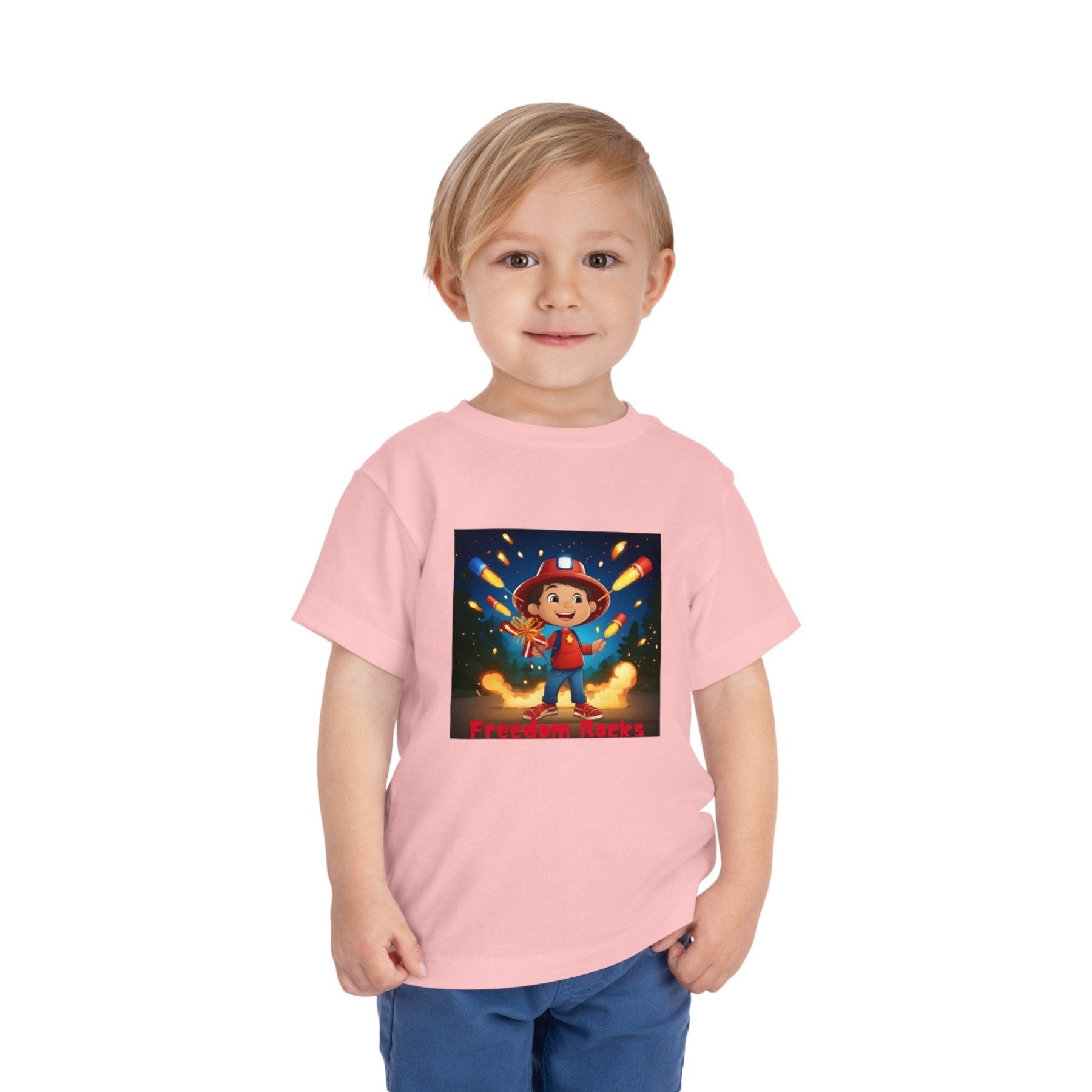 Freedom Rocks, Toddler Short Sleeve Tee, 2T-5T - Janlyn's Crafts