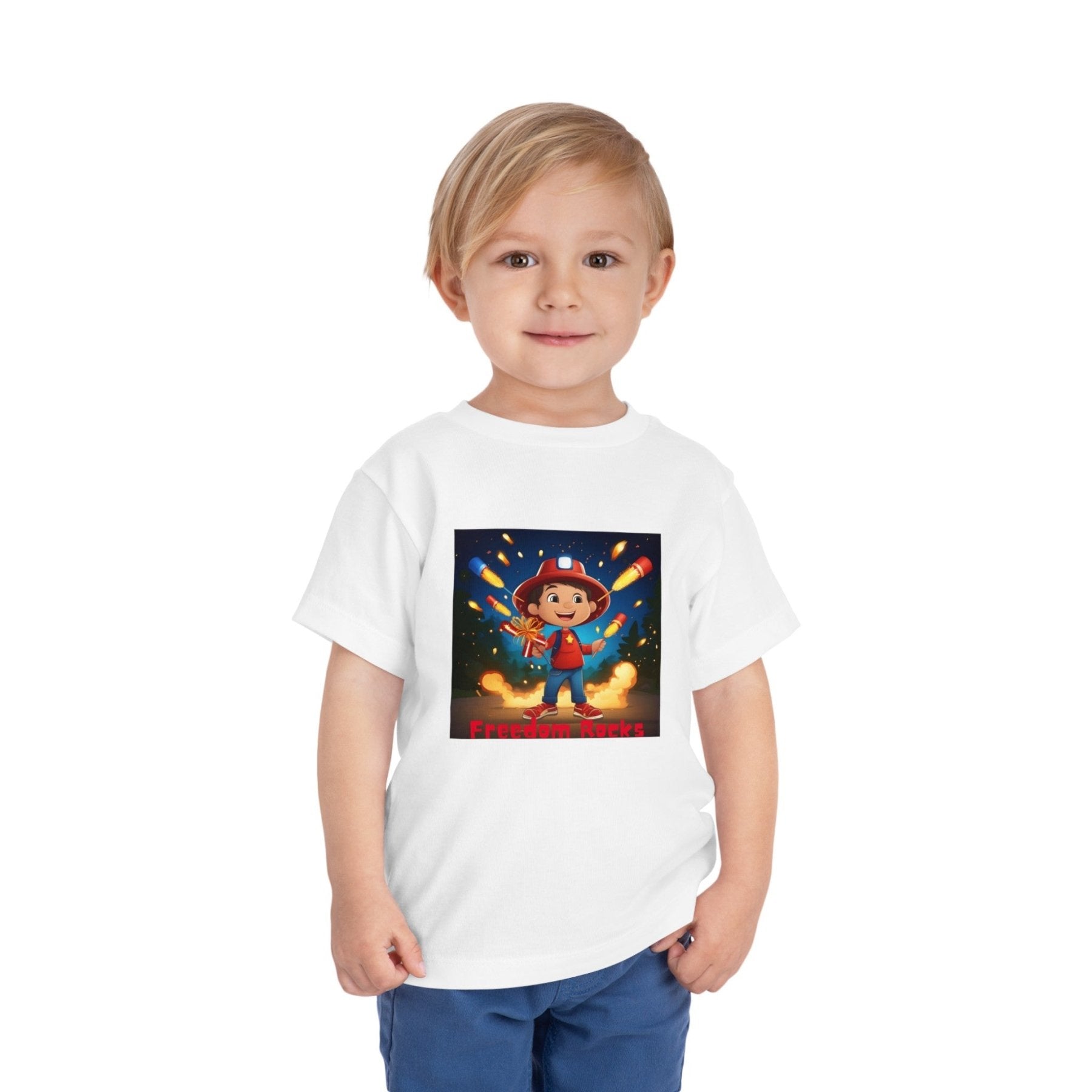 Freedom Rocks, Toddler Short Sleeve Tee, 2T-5T - Janlyn's Crafts