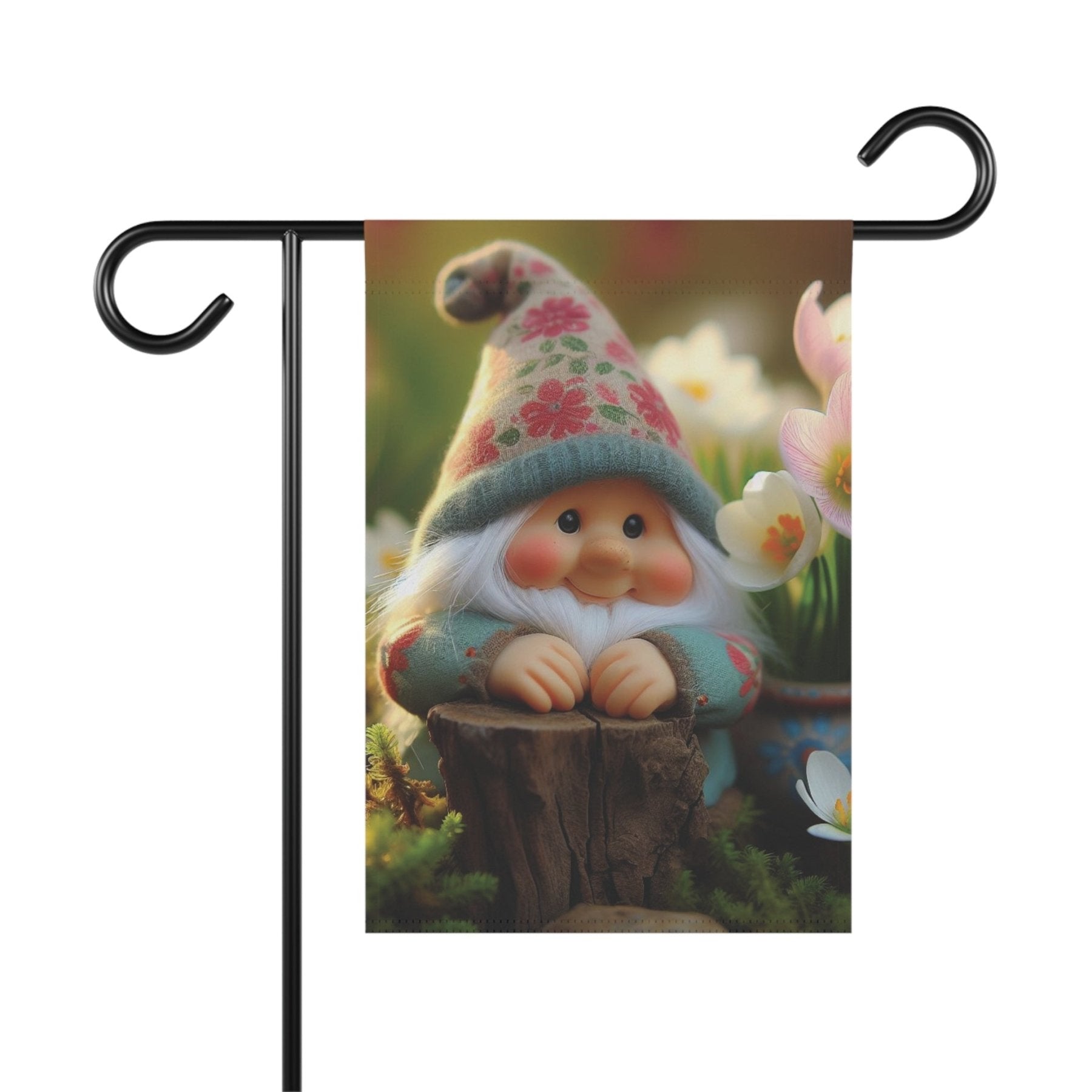 Garden Flag, Lawn Flag, House Flag, Home Flag, Gnome [1] - Janlyn's Crafts