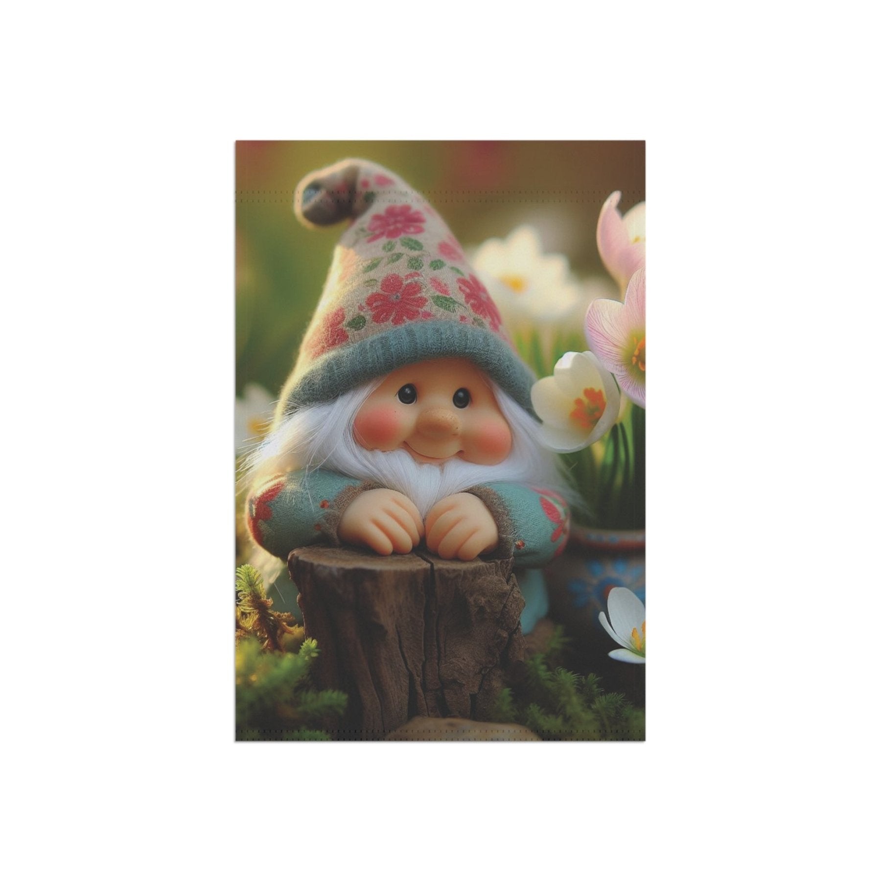 Garden Flag, Lawn Flag, House Flag, Home Flag, Gnome [1] - Janlyn's Crafts