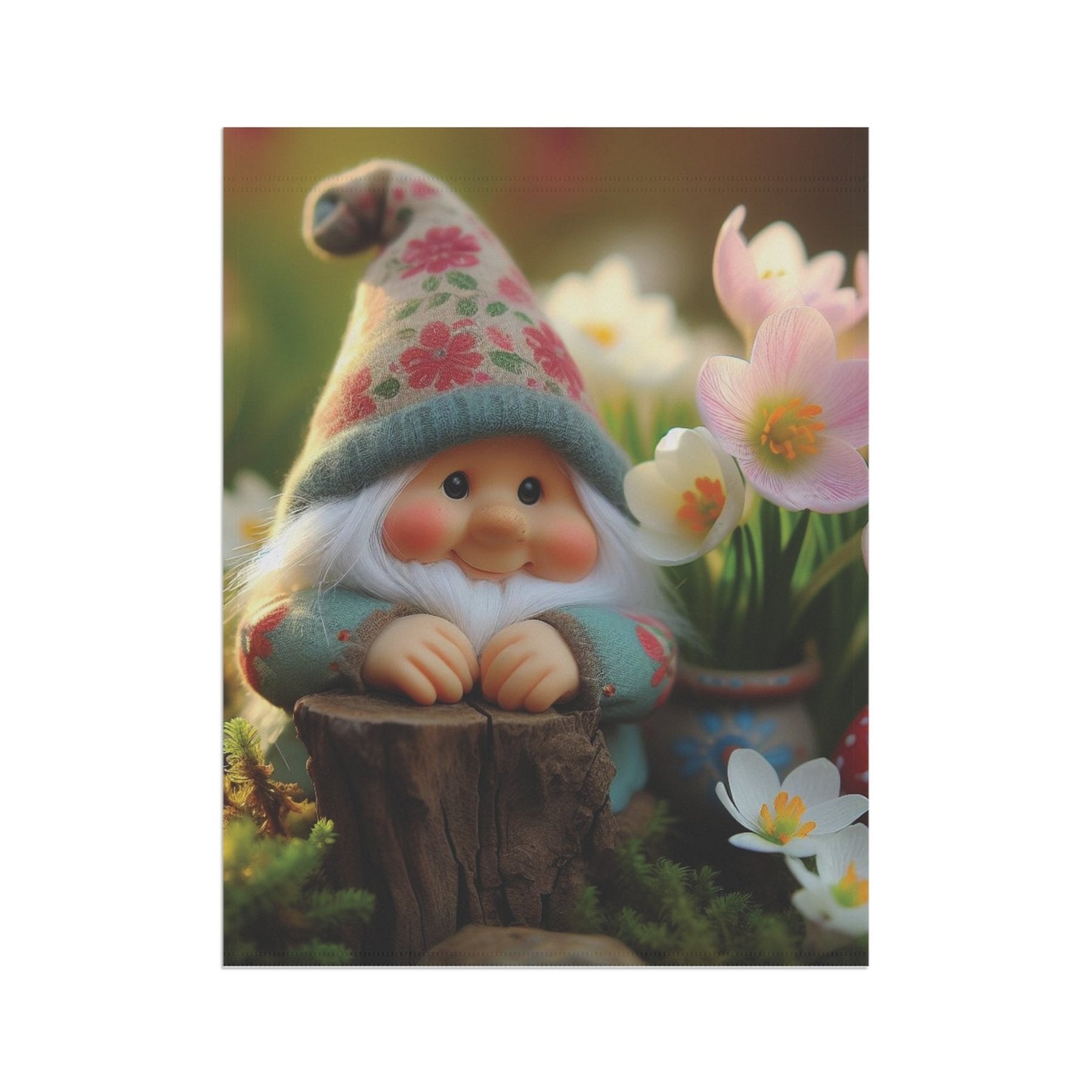 Garden Flag, Lawn Flag, House Flag, Home Flag, Gnome [1] - Janlyn's Crafts