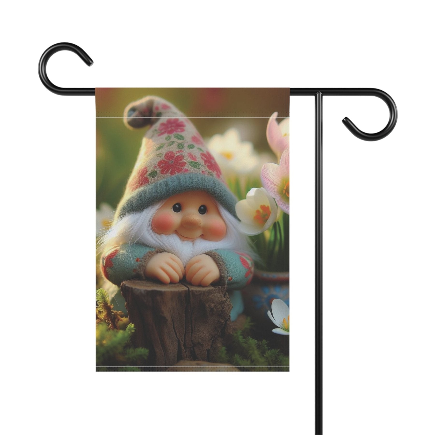 Garden Flag, Lawn Flag, House Flag, Home Flag, Gnome [1] - Janlyn's Crafts