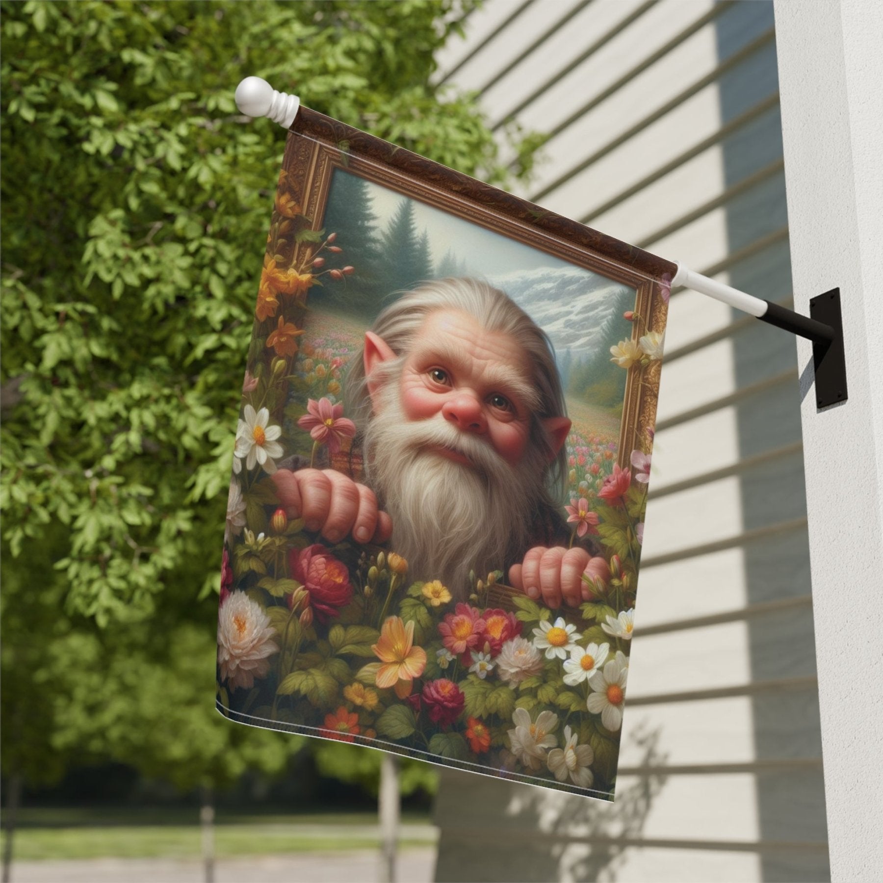 Garden Flag, Lawn Flag, House Flag, Home Flag, Gnome [11] - Janlyn's Crafts