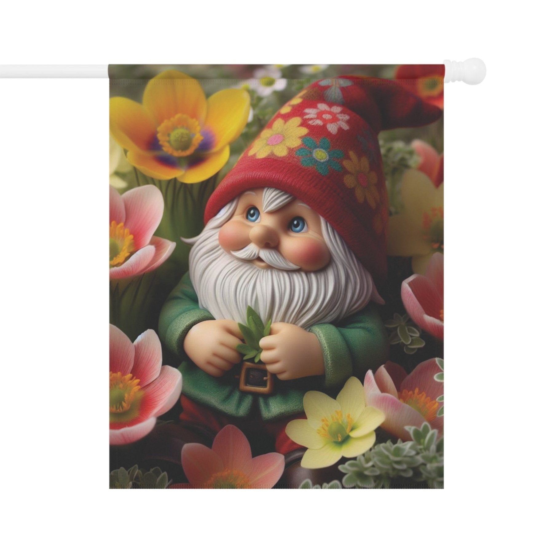 Garden Flag, Lawn Flag, House Flag, Home Flag, Gnome [13] - Janlyn's Crafts