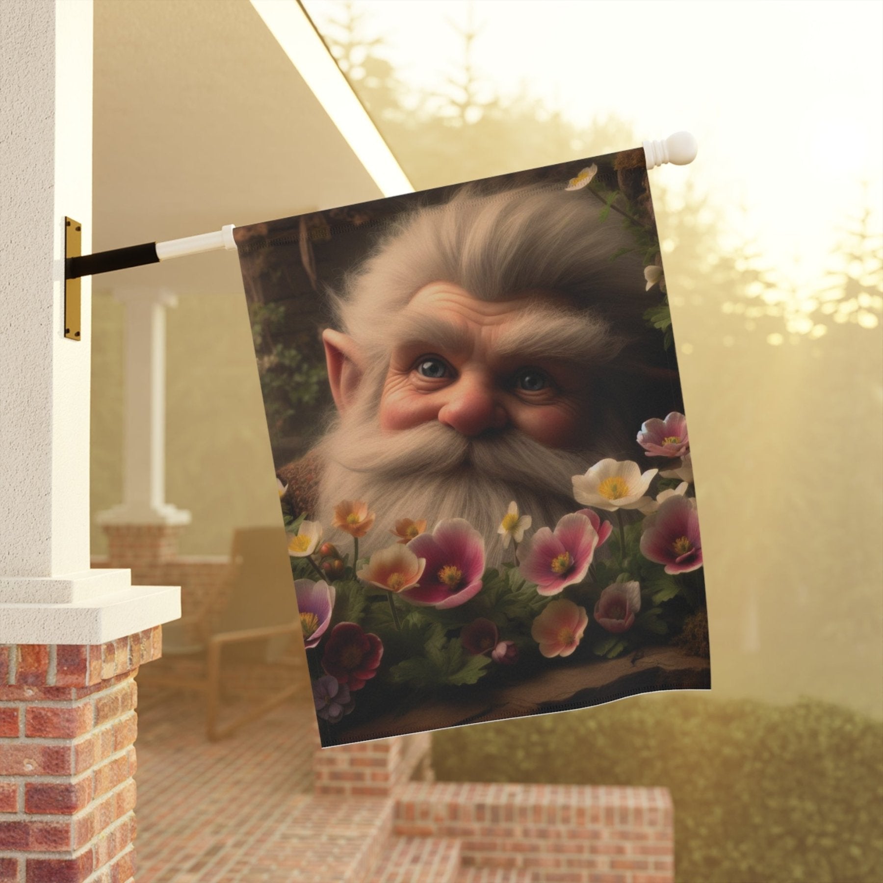 Garden Flag, Lawn Flag, House Flag, Home Flag, Gnome [14] - Janlyn's Crafts