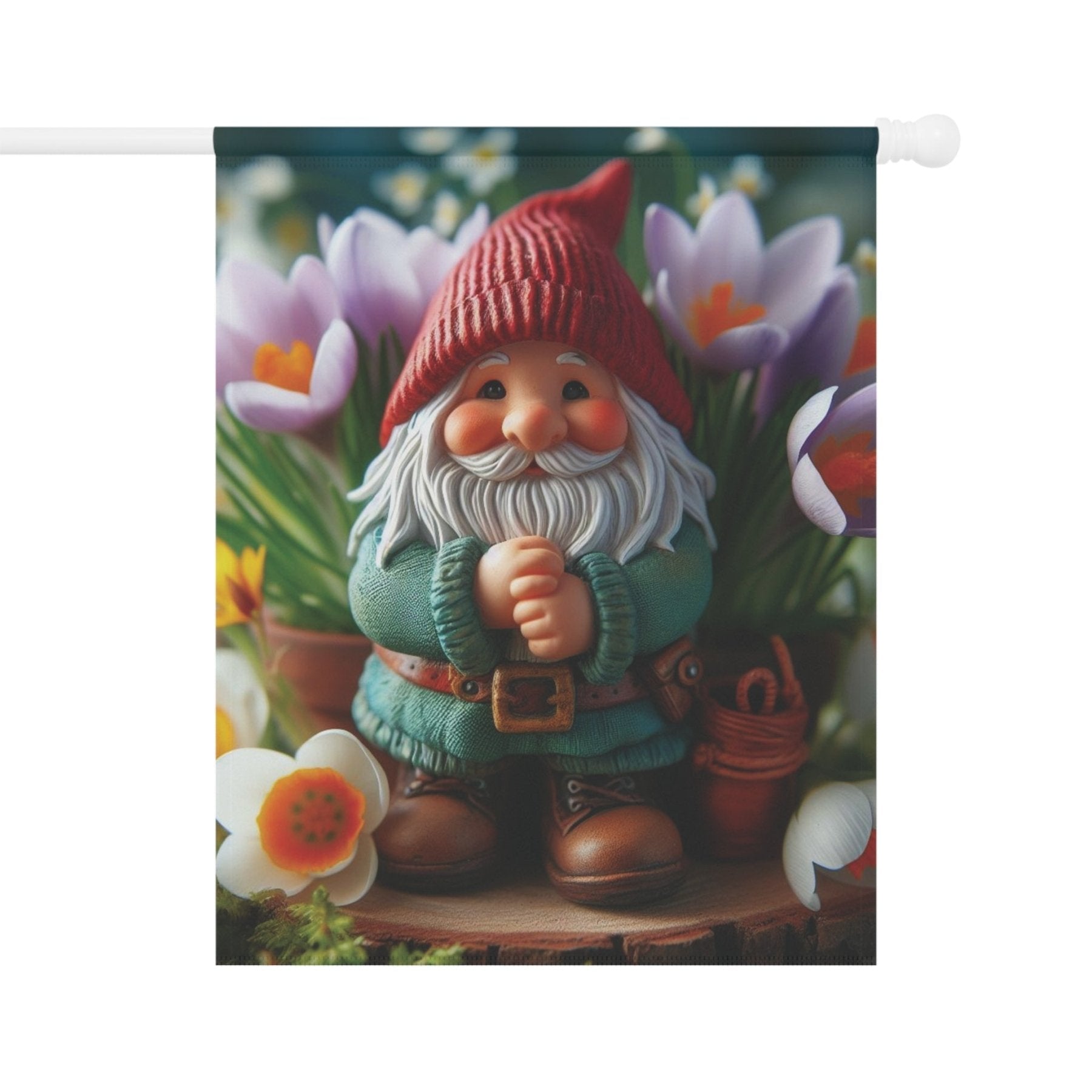 Garden Flag, Lawn Flag, House Flag, Home Flag, Gnome [17] - Janlyn's Crafts