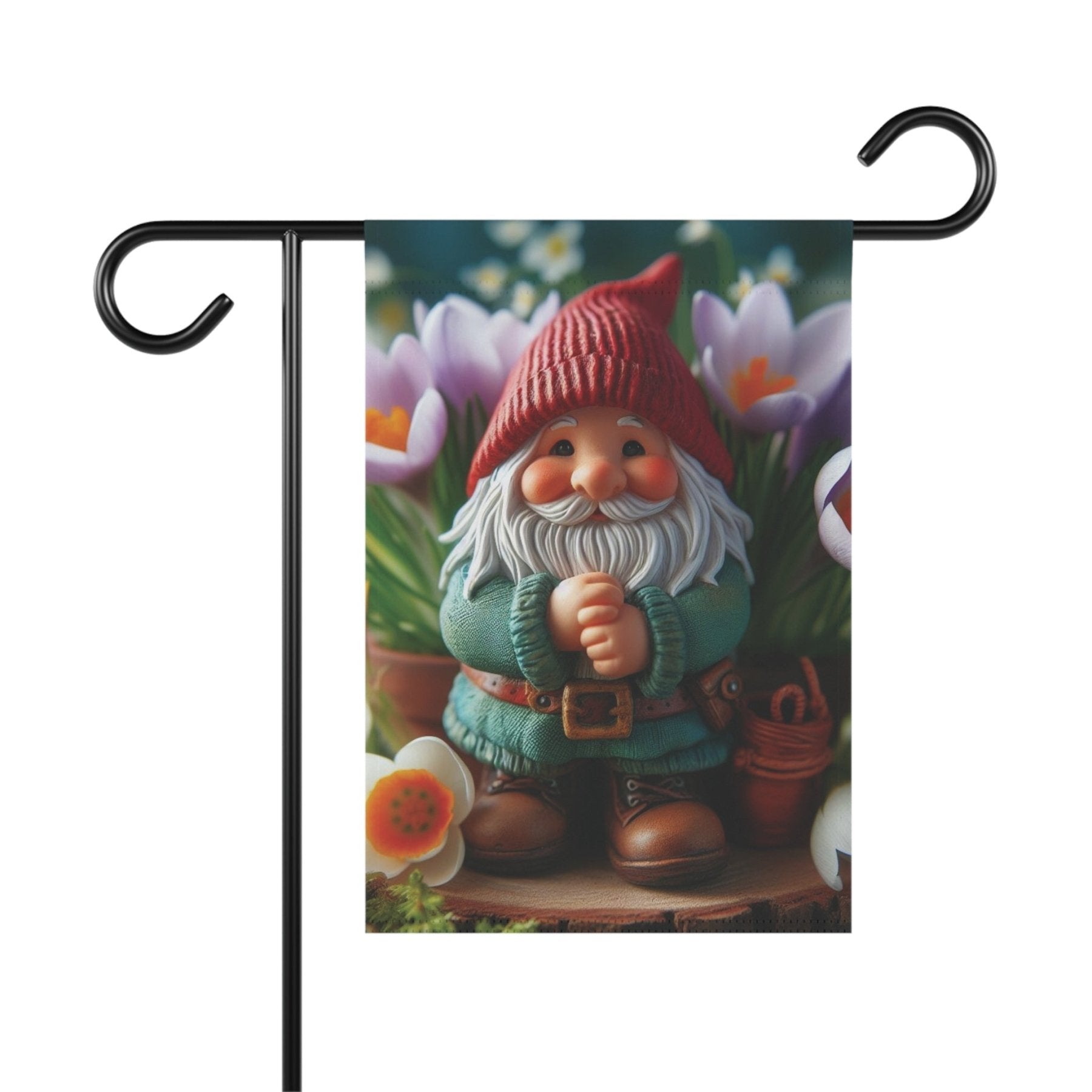 Garden Flag, Lawn Flag, House Flag, Home Flag, Gnome [17] - Janlyn's Crafts