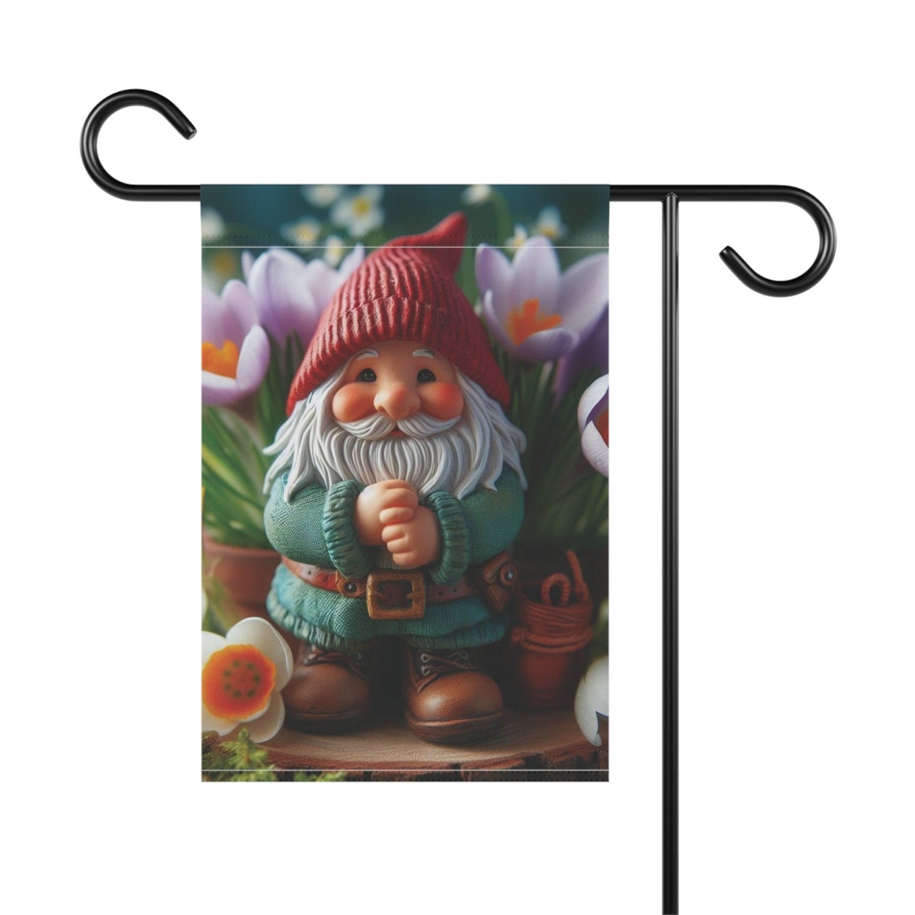 Garden Flag, Lawn Flag, House Flag, Home Flag, Gnome [17] - Janlyn's Crafts