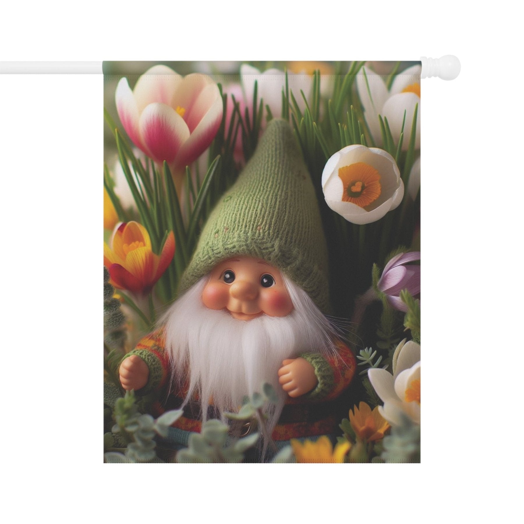 Garden Flag, Lawn Flag, House Flag, Home Flag, Gnome [19] - Janlyn's Crafts