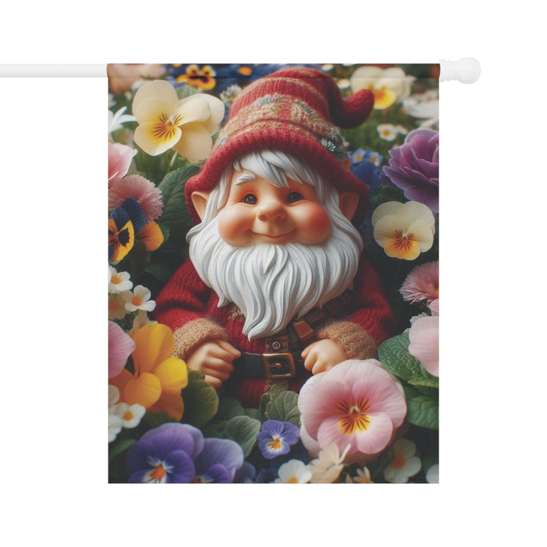 Garden Flag, Lawn Flag, House Flag, Home Flag, Gnome [2] - Janlyn's Crafts