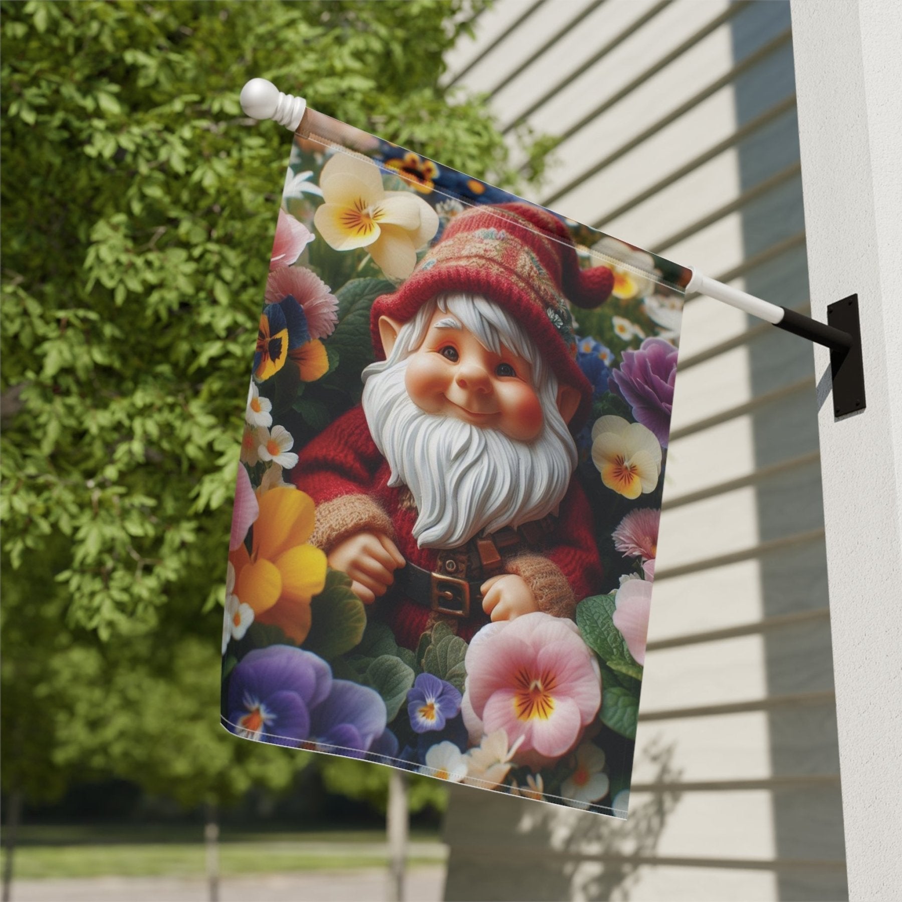 Garden Flag, Lawn Flag, House Flag, Home Flag, Gnome [2] - Janlyn's Crafts