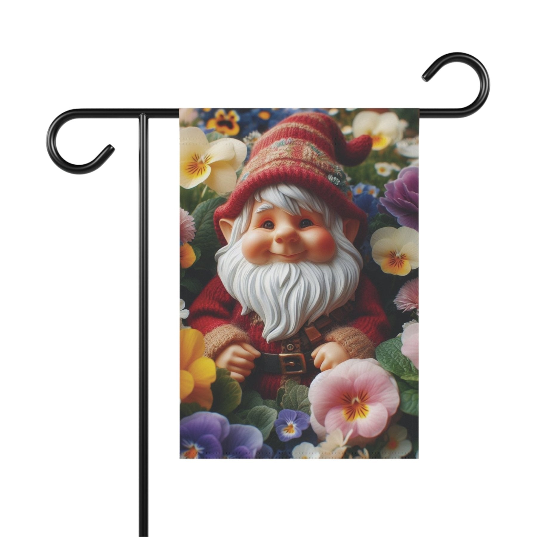 Garden Flag, Lawn Flag, House Flag, Home Flag, Gnome [2] - Janlyn's Crafts