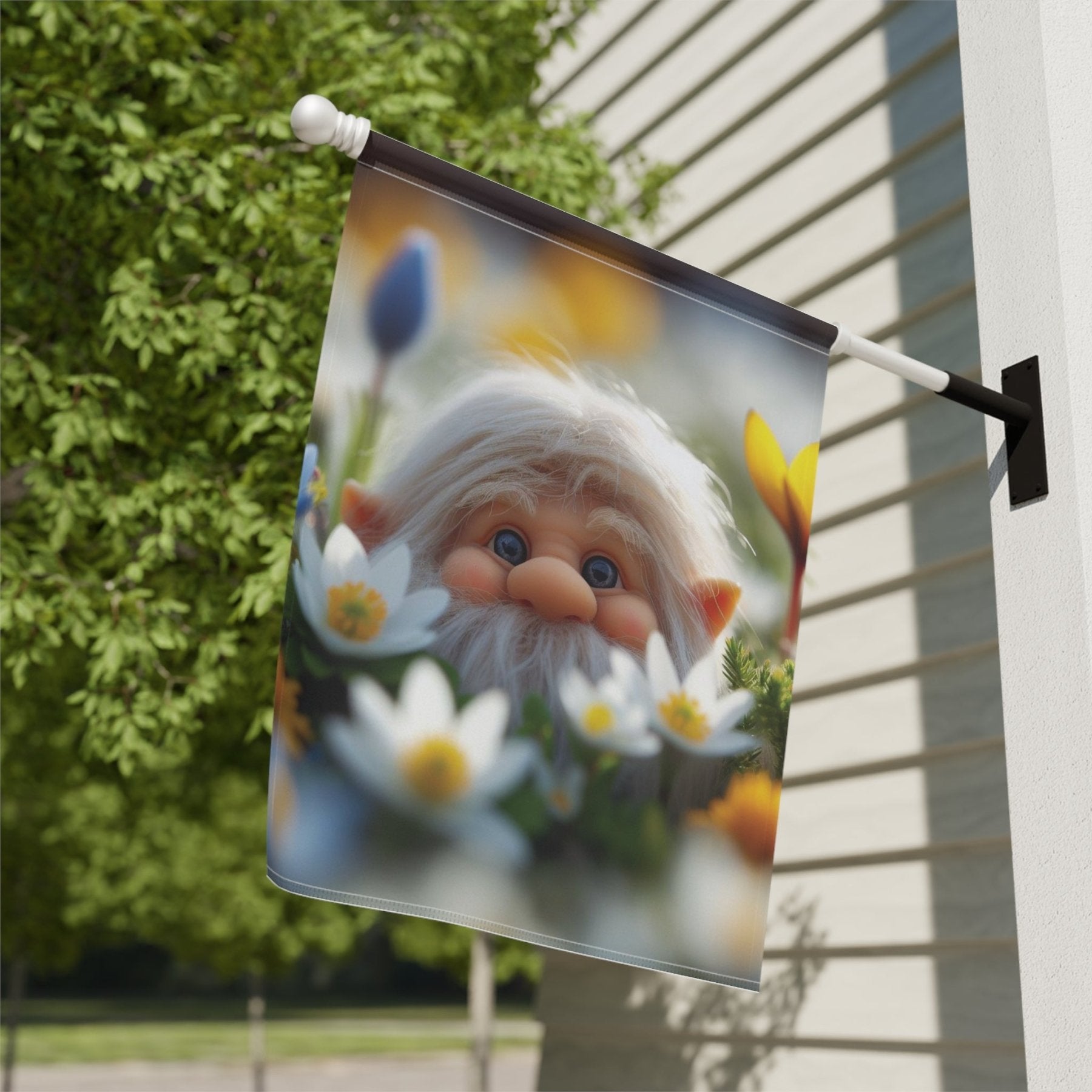 Garden Flag, Lawn Flag, House Flag, Home Flag, Gnome [20] - Janlyn's Crafts