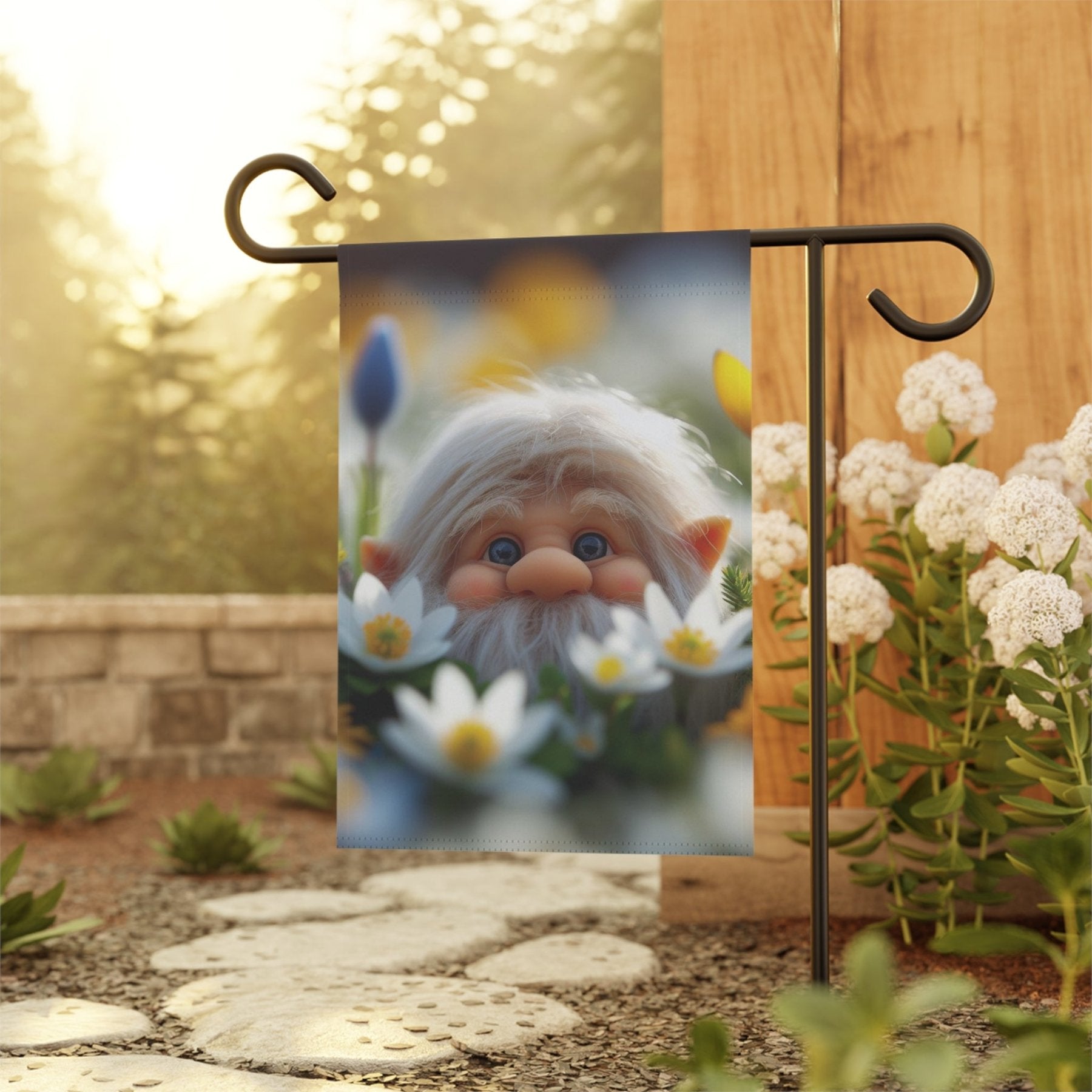 Garden Flag, Lawn Flag, House Flag, Home Flag, Gnome [20] - Janlyn's Crafts