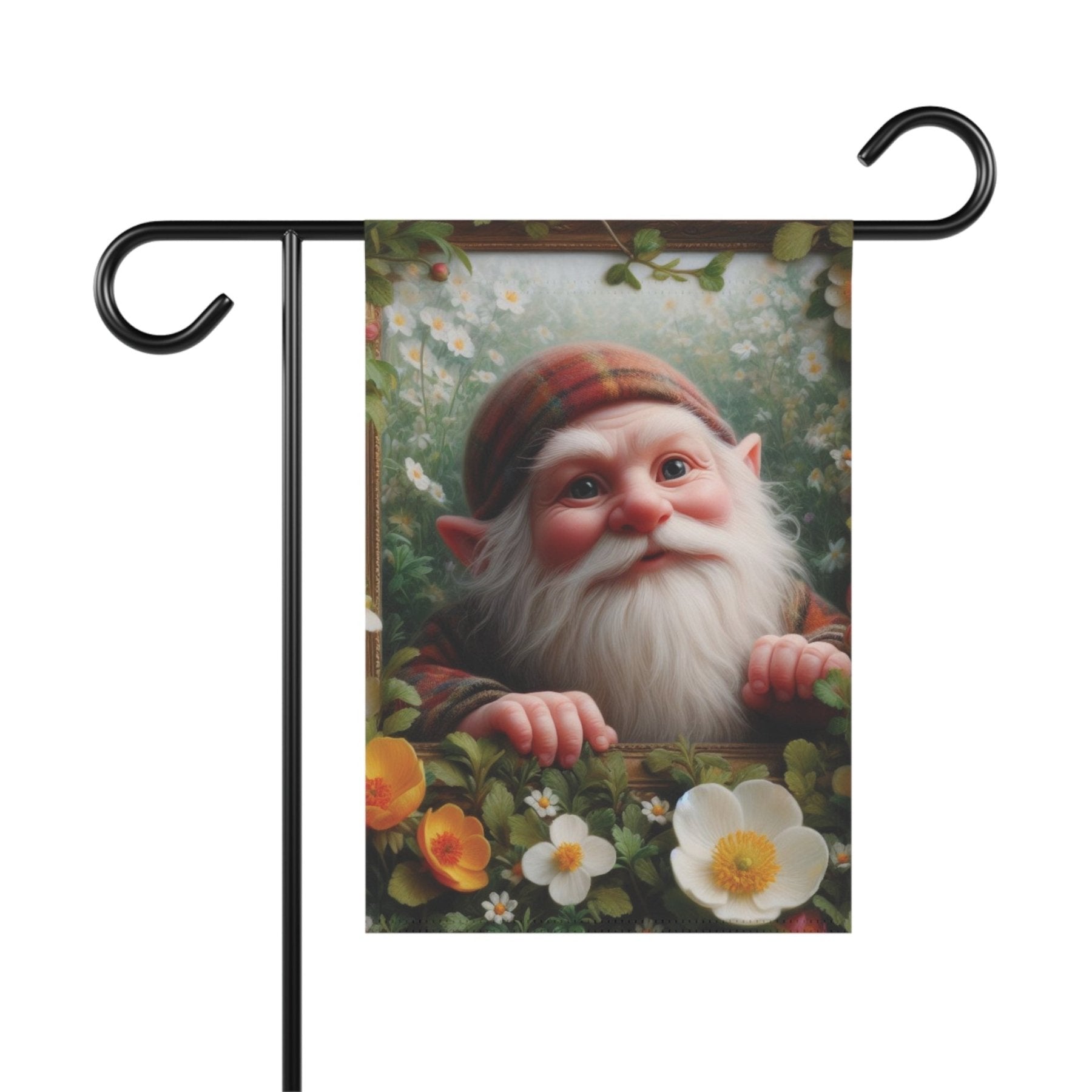 Garden Flag, Lawn Flag, House Flag, Home Flag, Gnome [3] - Janlyn's Crafts