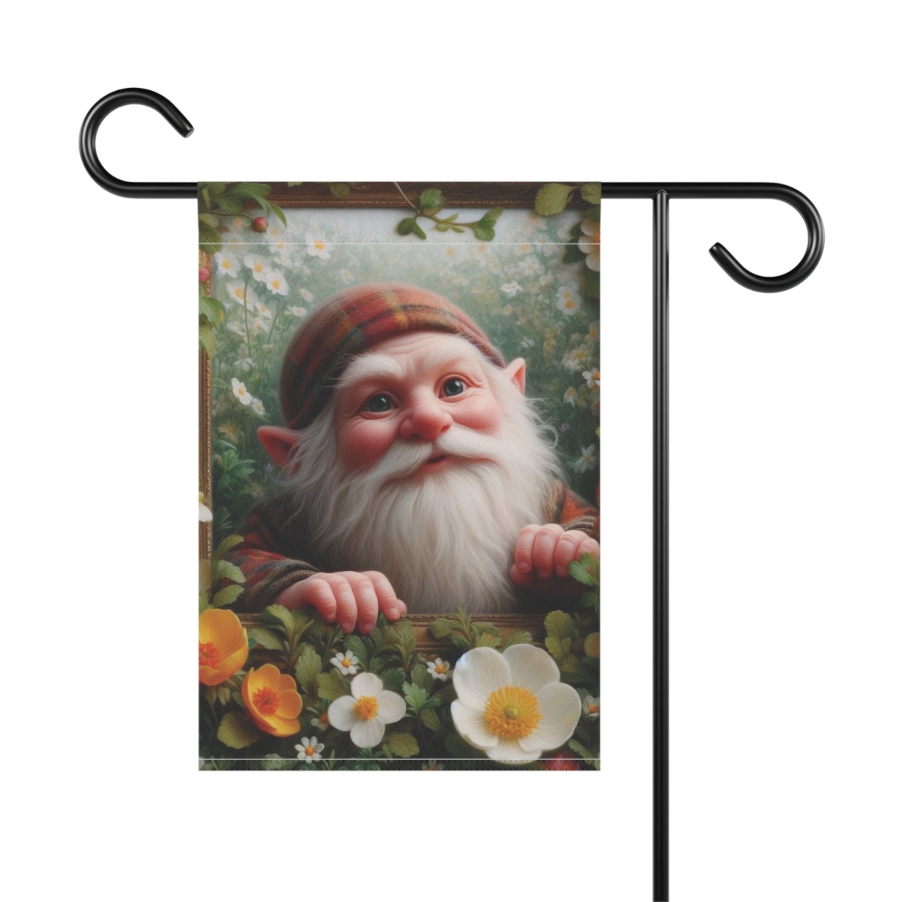 Garden Flag, Lawn Flag, House Flag, Home Flag, Gnome [3] - Janlyn's Crafts