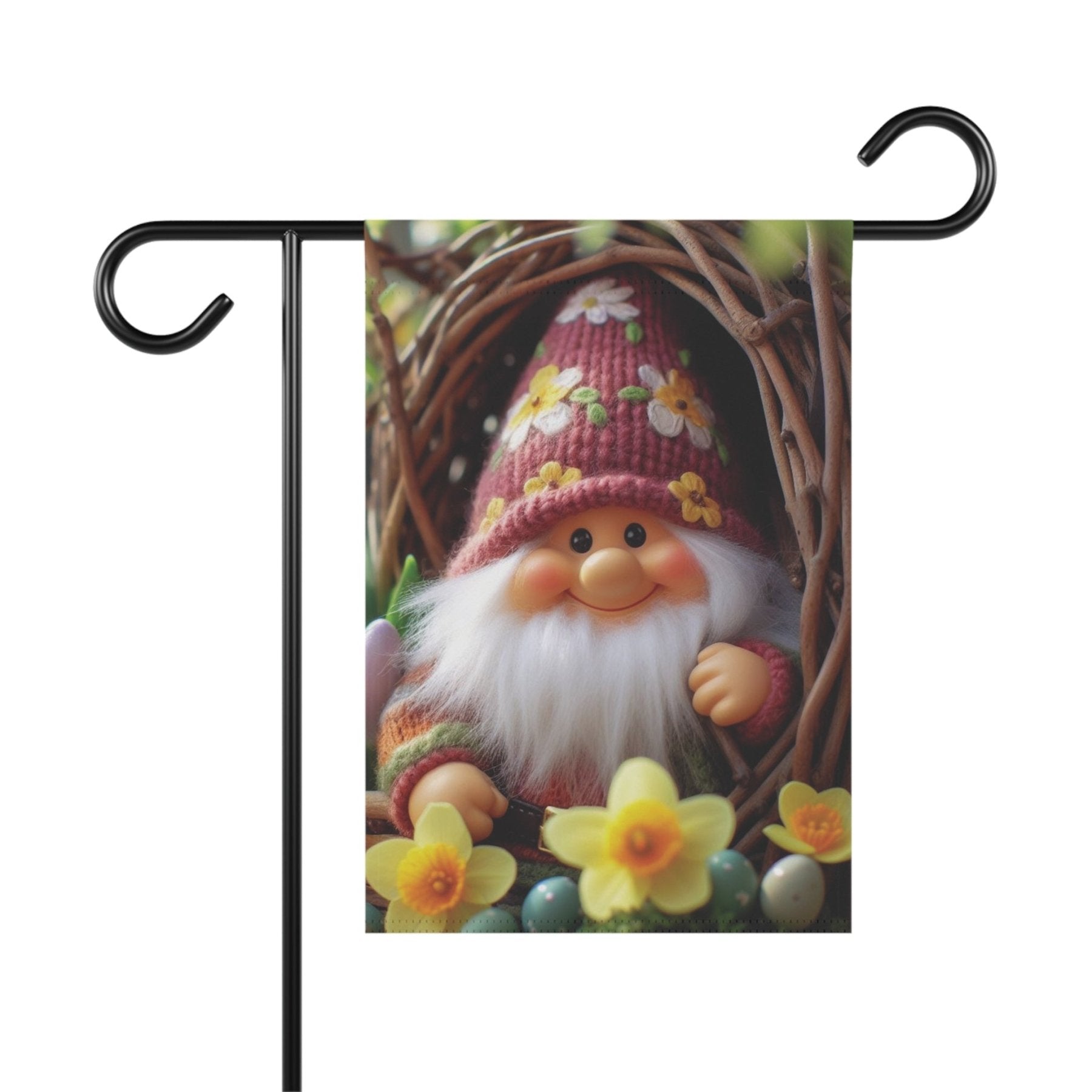 Garden Flag, Lawn Flag, House Flag, Home Flag, Gnome [4] - Janlyn's Crafts