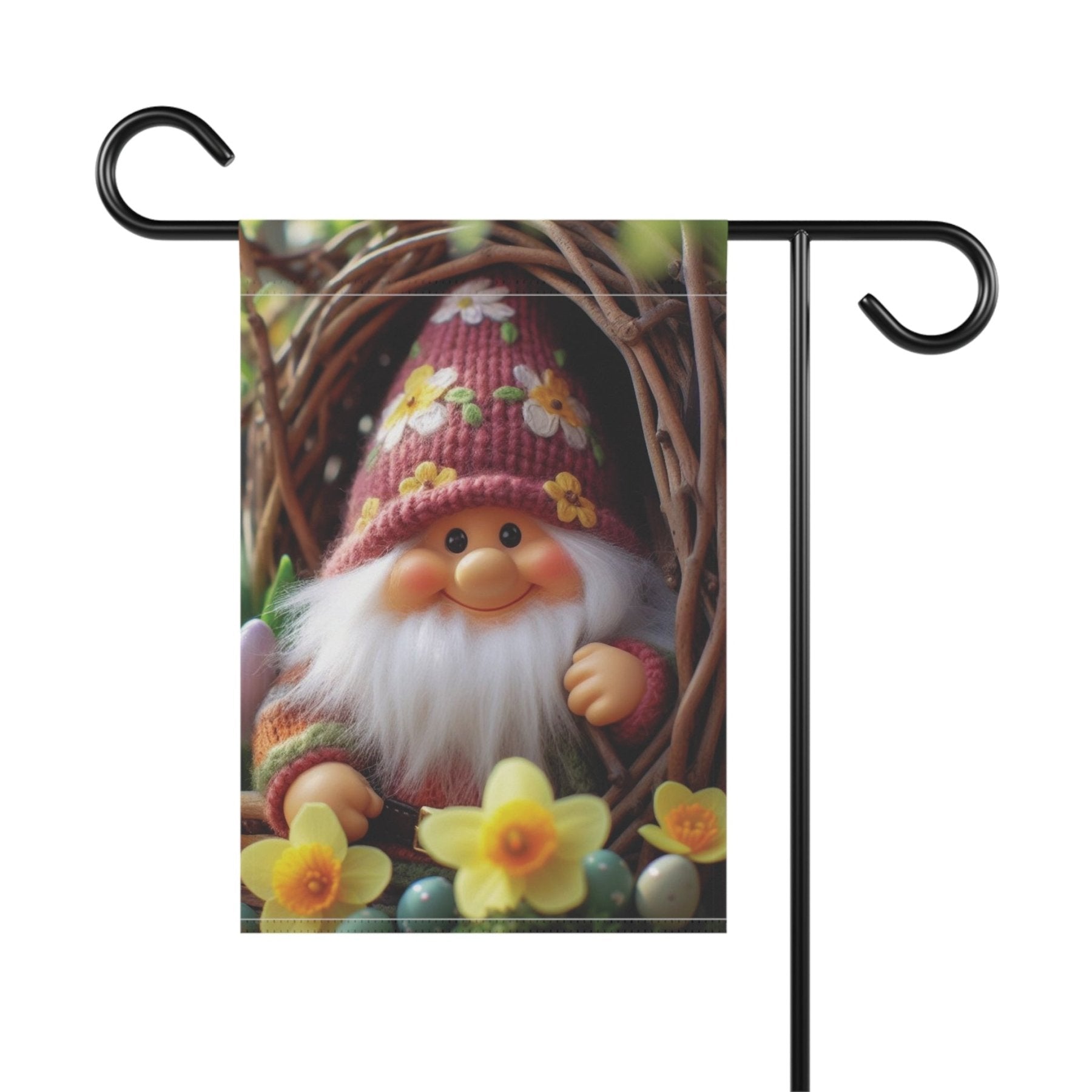 Garden Flag, Lawn Flag, House Flag, Home Flag, Gnome [4] - Janlyn's Crafts