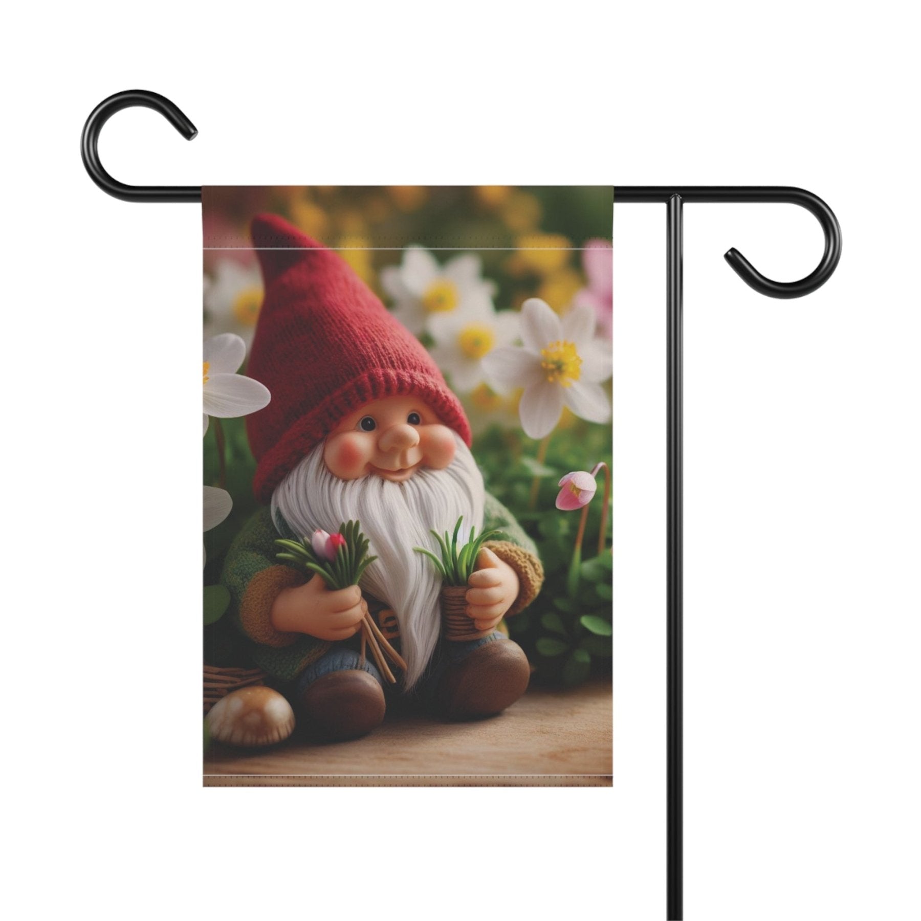 Garden Flag, Lawn Flag, House Flag, Home Flag, Gnome [5] - Janlyn's Crafts