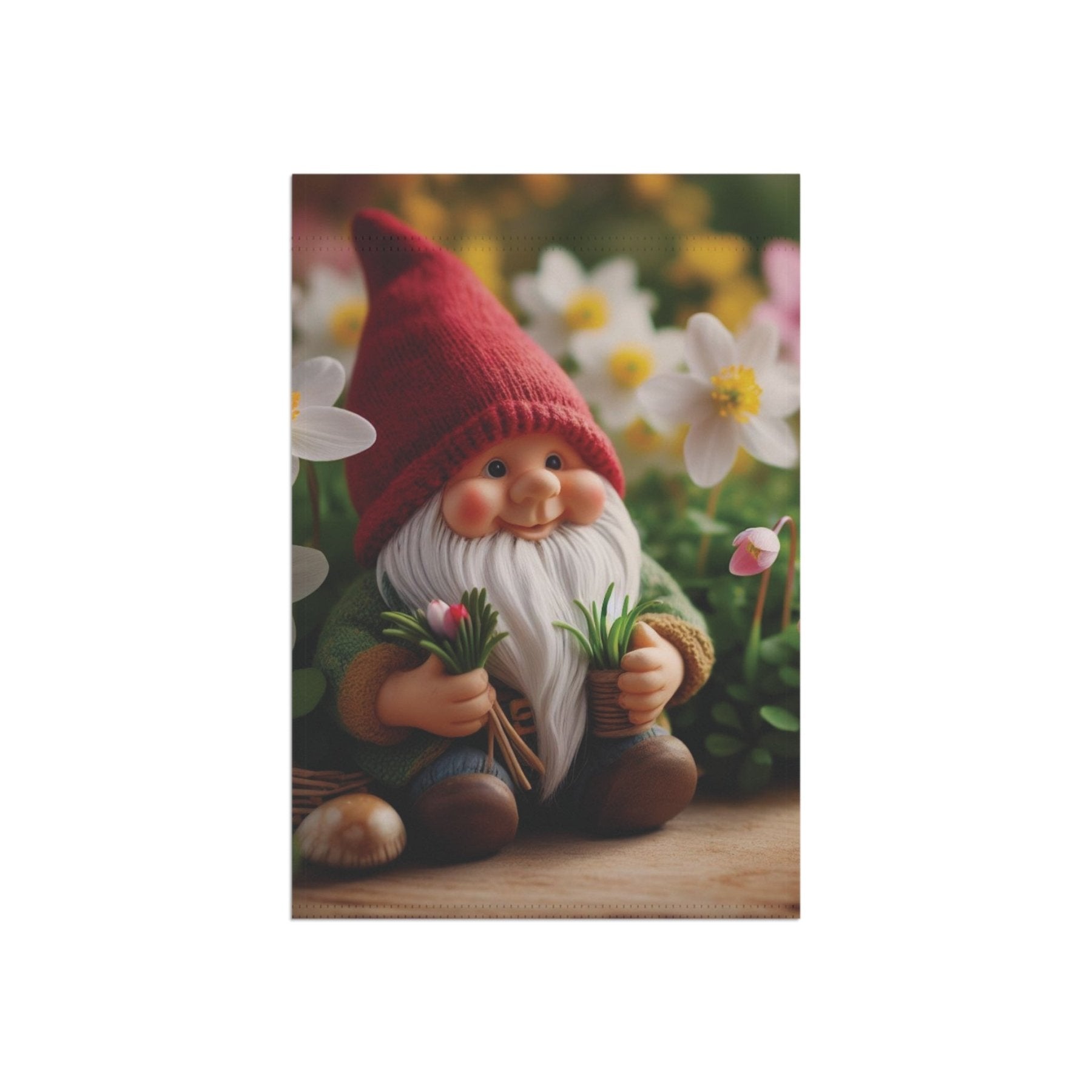 Garden Flag, Lawn Flag, House Flag, Home Flag, Gnome [5] - Janlyn's Crafts