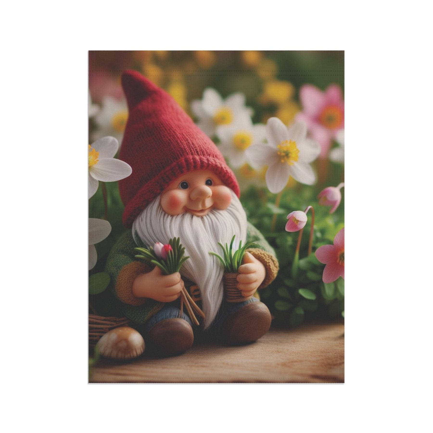 Garden Flag, Lawn Flag, House Flag, Home Flag, Gnome [5] - Janlyn's Crafts