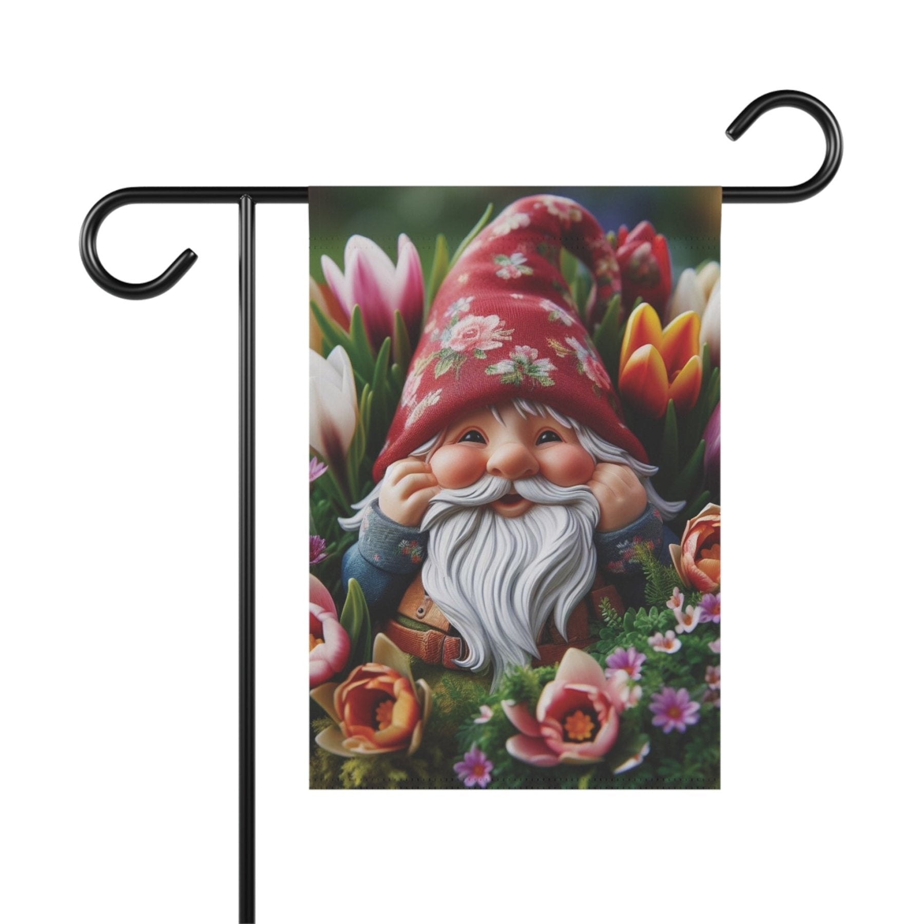 Garden Flag, Lawn Flag, House Flag, Home Flag, Gnome [7] - Janlyn's Crafts