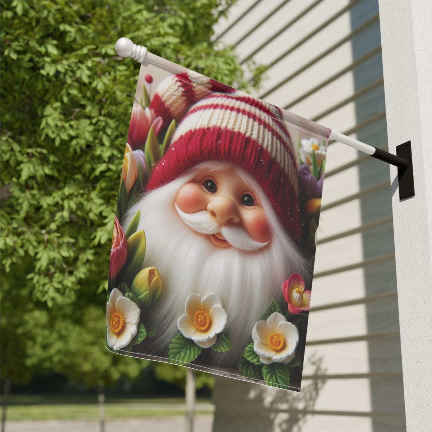 Garden Flag, Lawn Flag, House Flag, Home Flag, Gnome [8] - Janlyn's Crafts