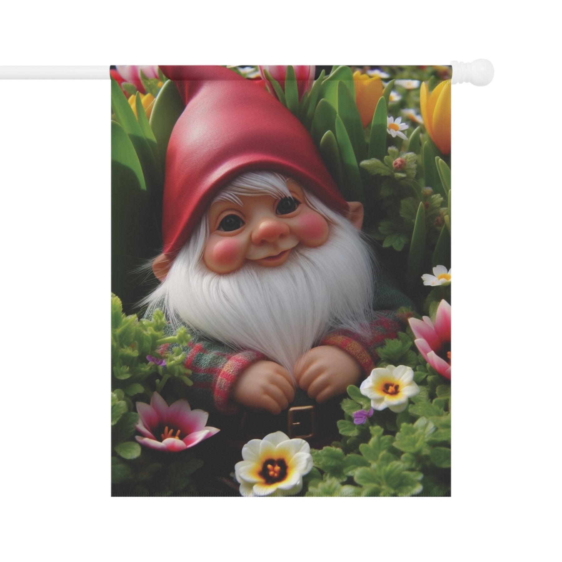 Garden Flag, Lawn Flag, House Flag, Home Flag, Gnome [9] - Janlyn's Crafts